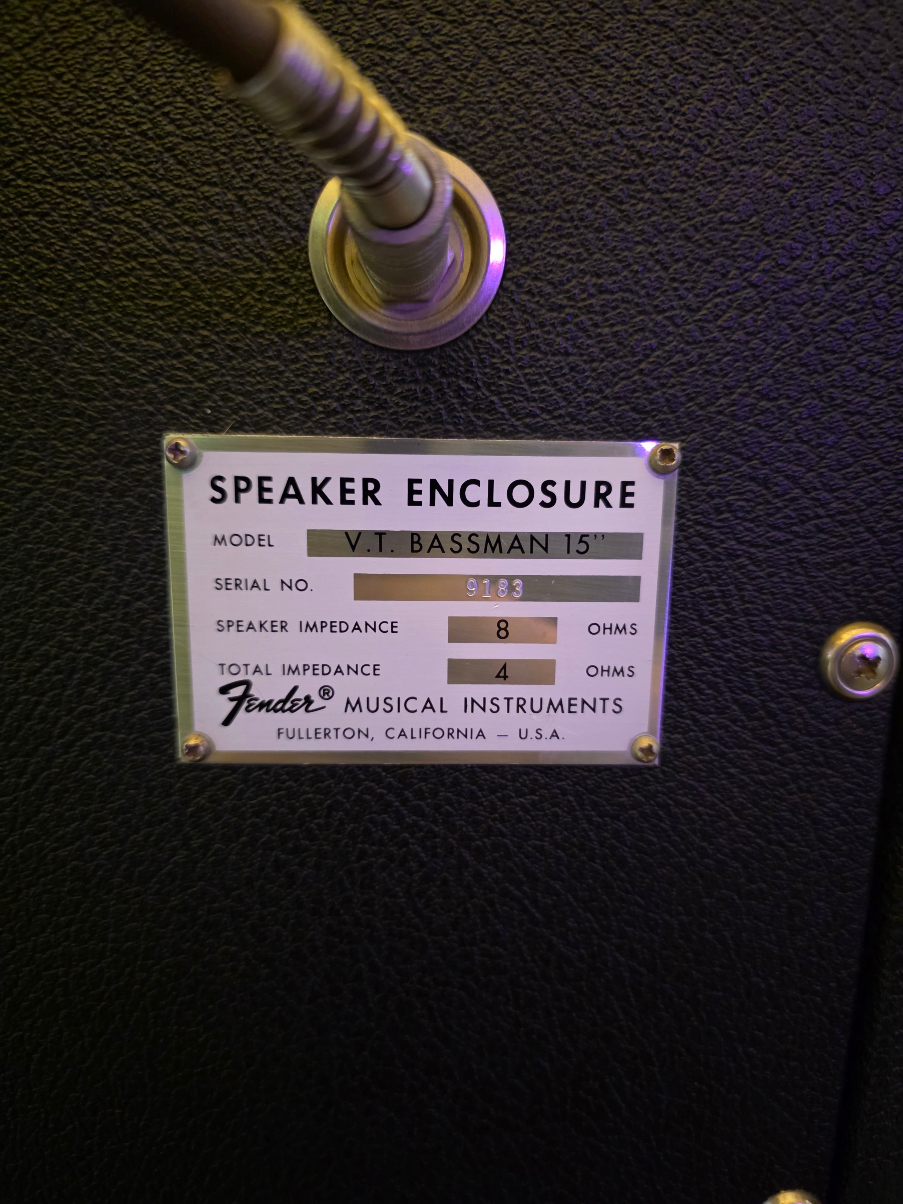 Fender Bassman 50 w/ Fender VT Bassman 2x15