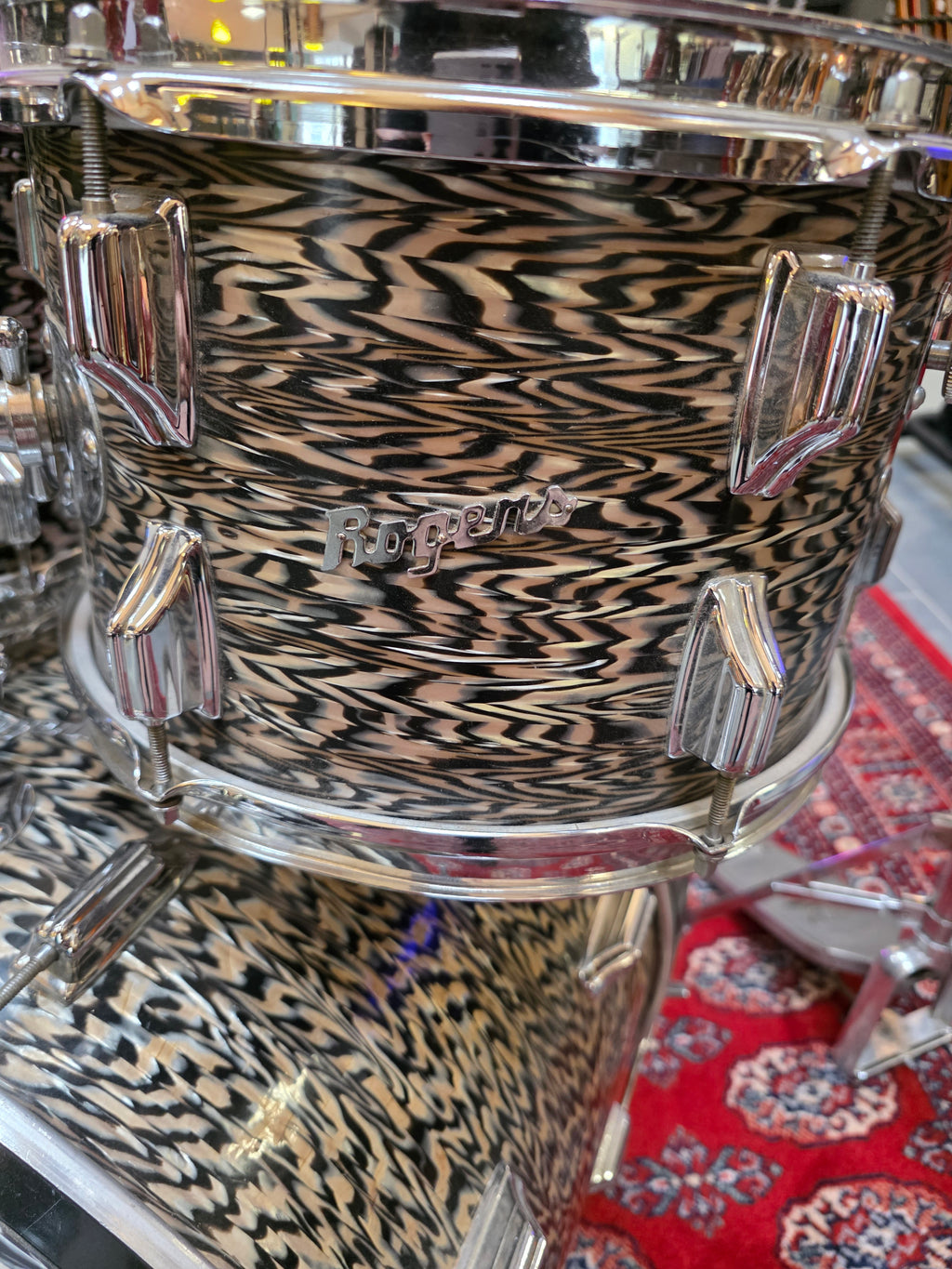 Rogers 1960s 20x14", 12x8", 13x9", 16x16" w/ hihat stand and kick drum pedal
