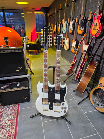 Epiphone G-1275 Custom Doubleneck in Alpine White