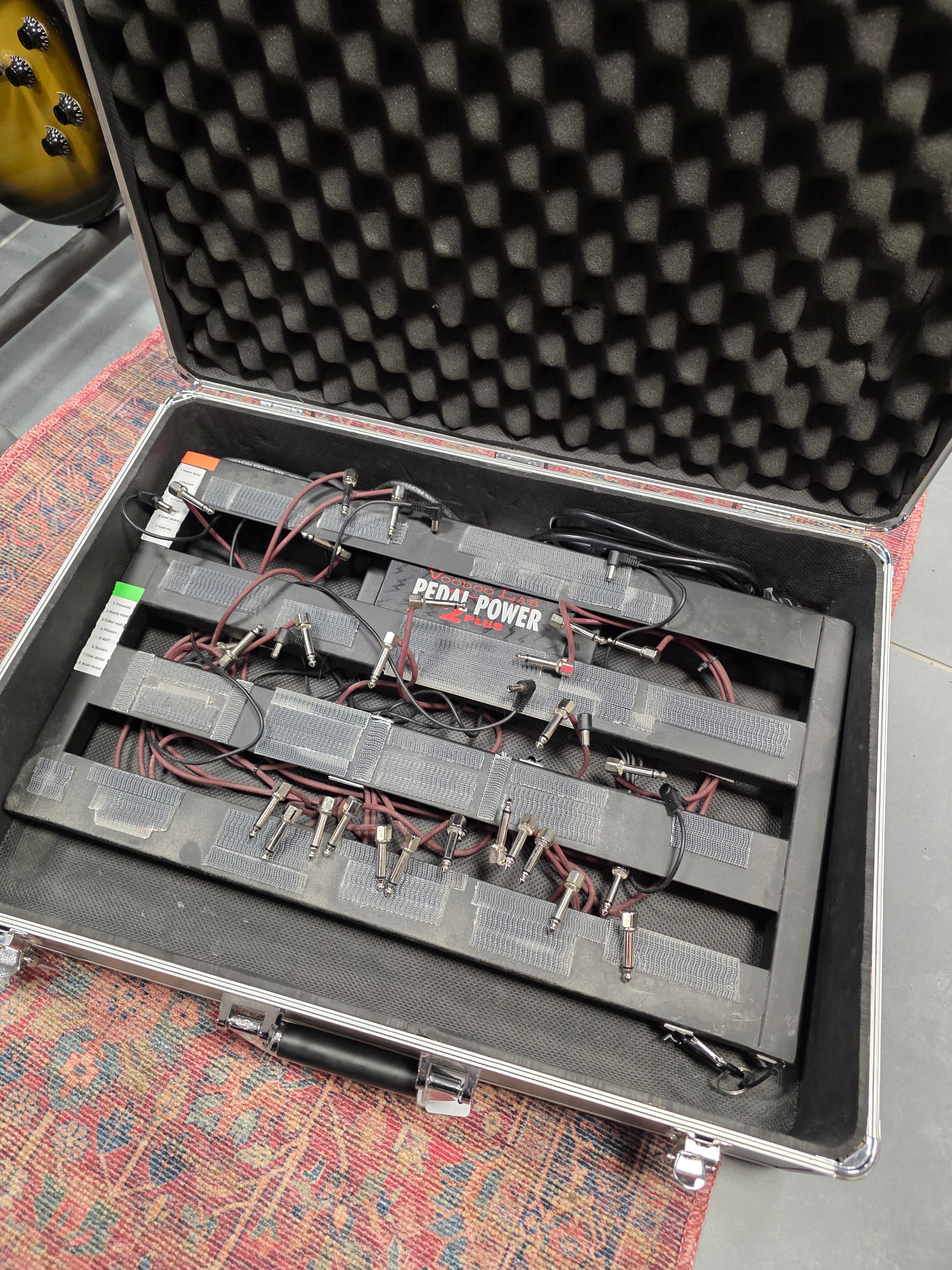 Pedaltrain 1 Pedalboard w/ Hard Case w/ Voodoo Lab Pedal Power 2 Plus