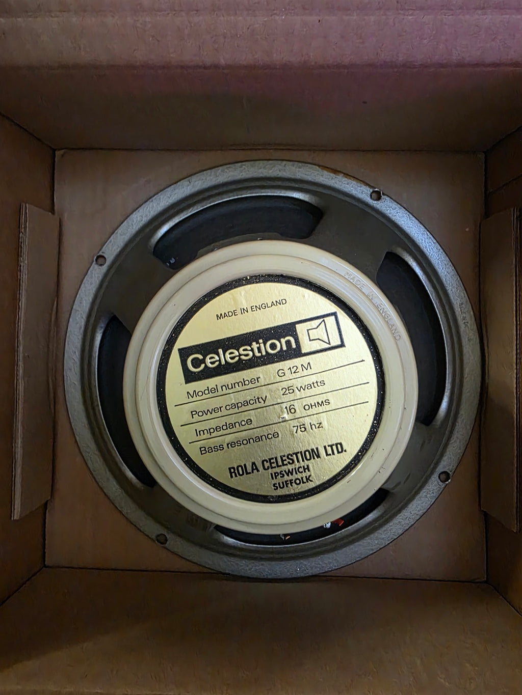 Celestion G12M 25w 16 ohm T1221 1975 "Creamback"