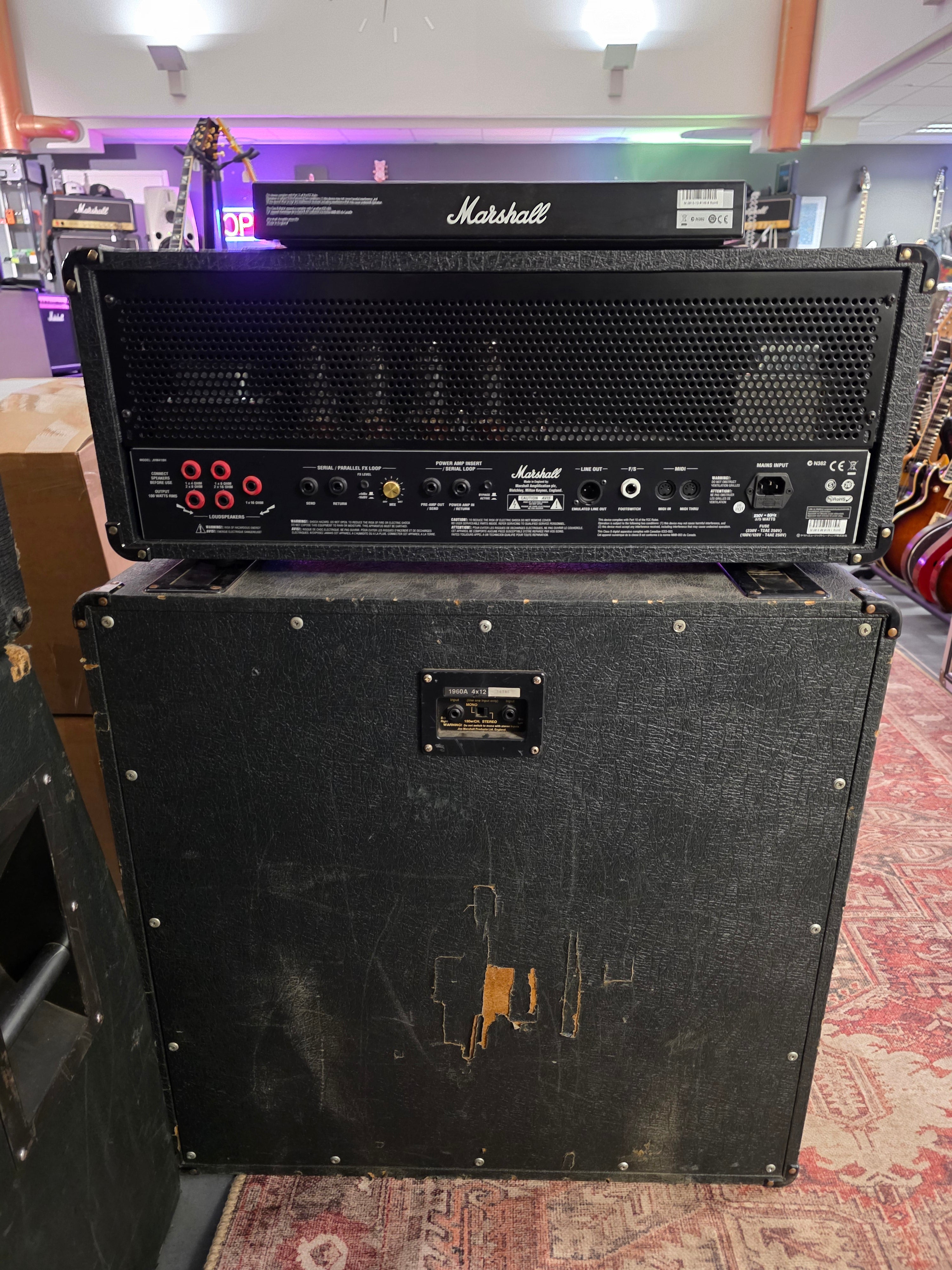 Marshall JVM410H w/ Marshall JCM 800 1960A 4x12" Cab