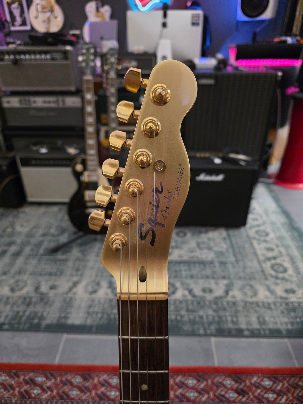 Squier John 5 Signature J5 Telecaster Frost Gold