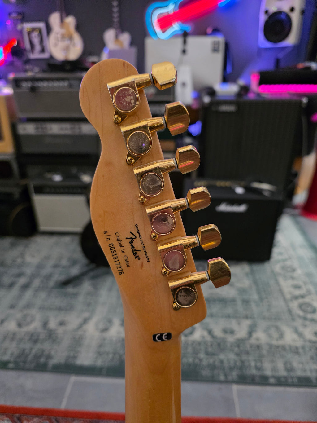 Squier John 5 Signature J5 Telecaster Frost Gold