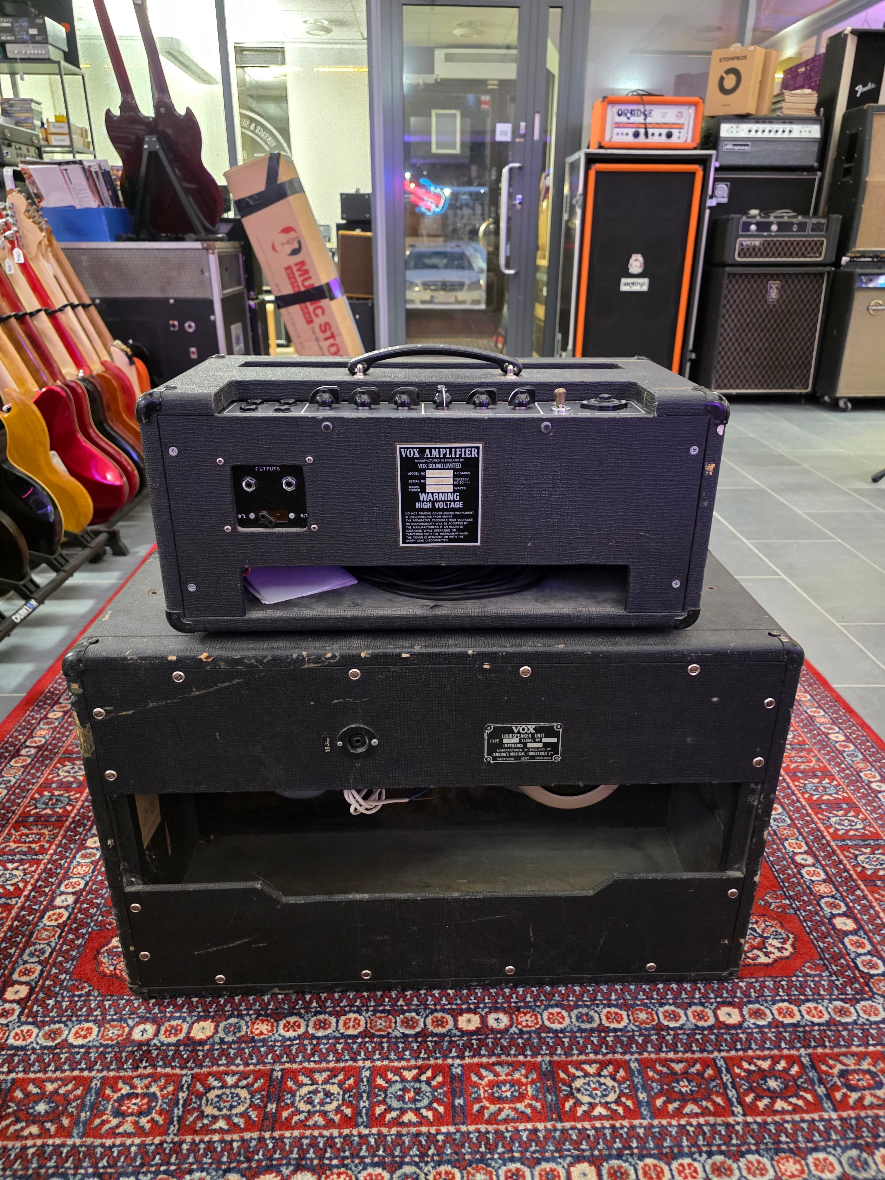 Vox AC50 1975 with Vox 2x12" Conqueror w/ Fender and Celestion Speakers