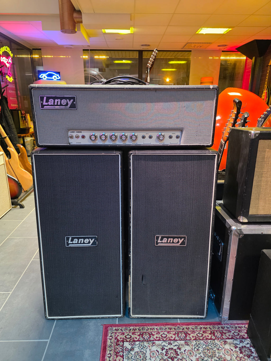 Laney Supergroup 100 Mk I Head 1969 with Laney 2x12" Cabinets PA/Guitar 1969