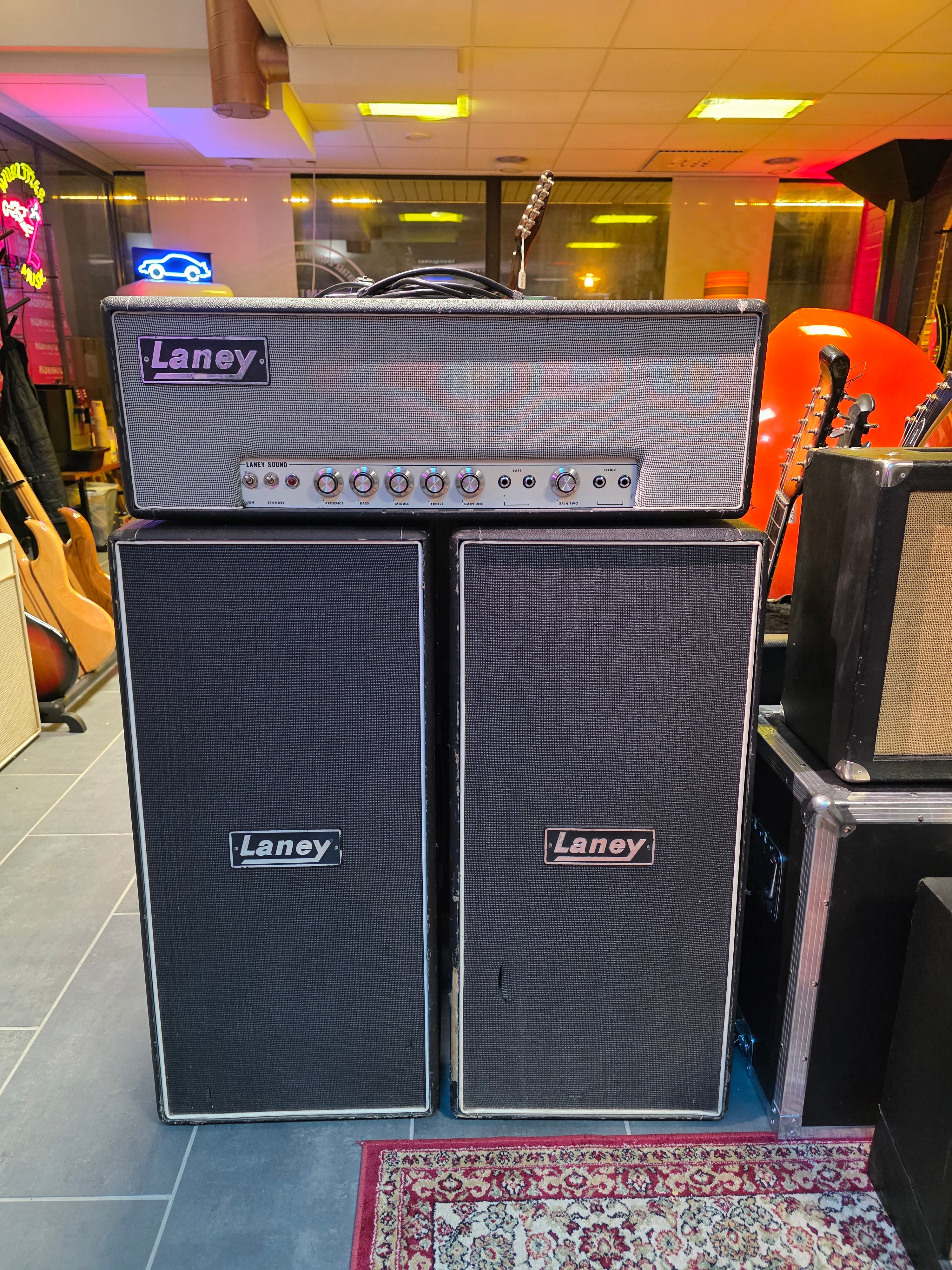 Laney Supergroup 100 Mk I Head 1969 with Laney 2x12" Cabinets PA/Guitar 1969