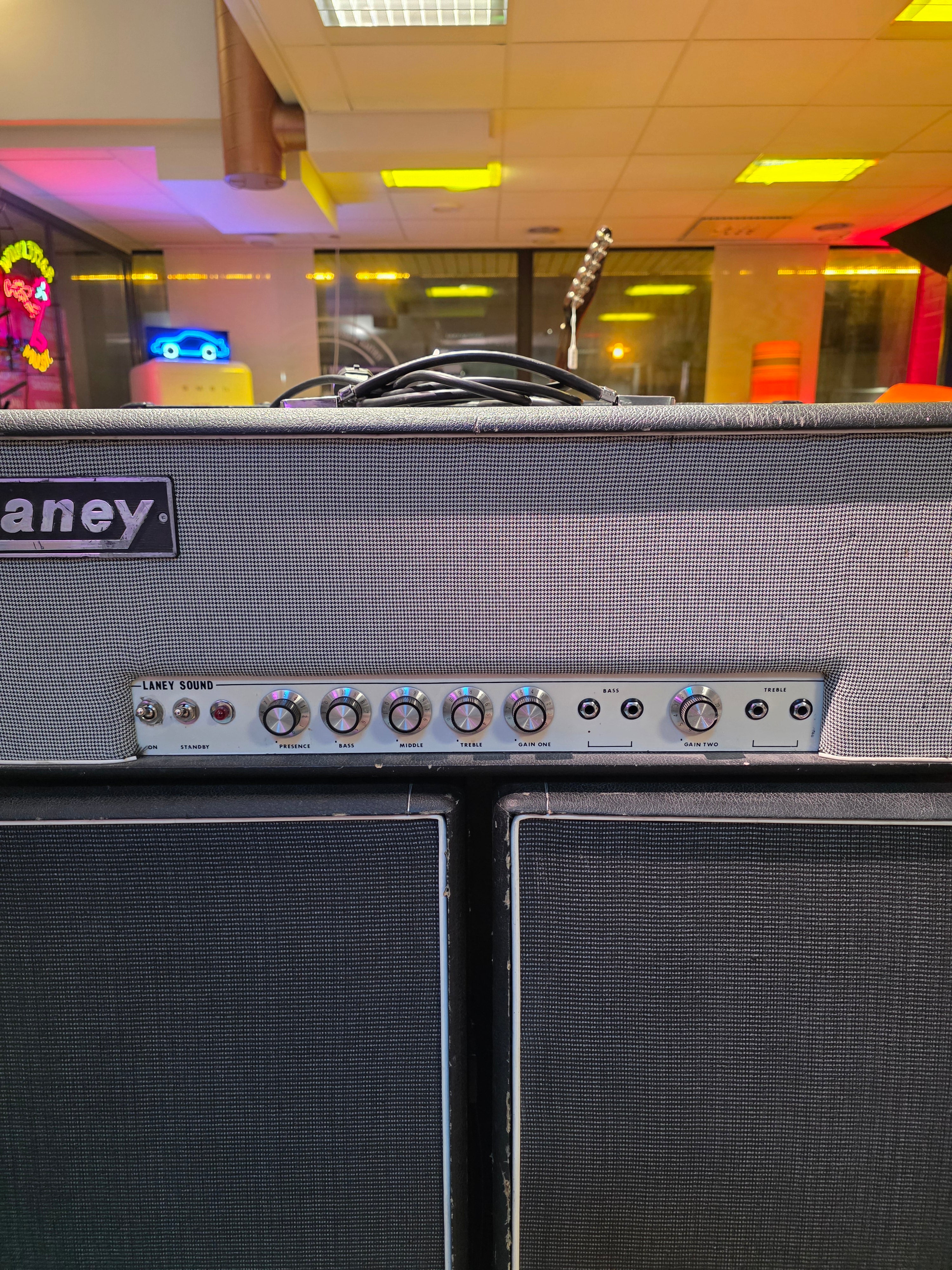 Laney Supergroup 100 Mk I Head 1969 with Laney 2x12" Cabinets PA/Guitar 1969