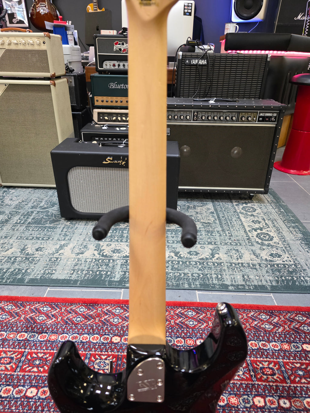 ESP Japan Original Snapper CTM Poplar Burl Maple Neck Nebula Pink Purple Burst