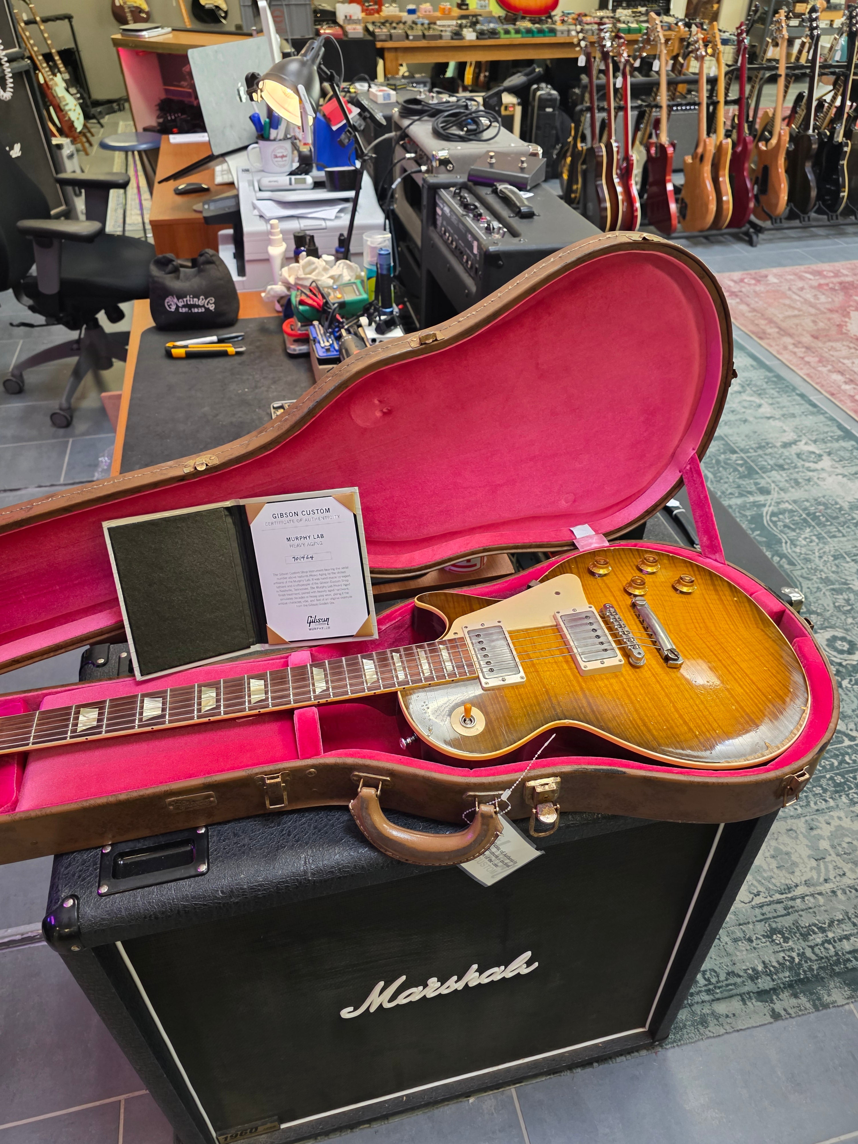 Gibson Custom Shop M2M Les Paul R9 Heavy Aged Dirty Green Lemon Burst 2020