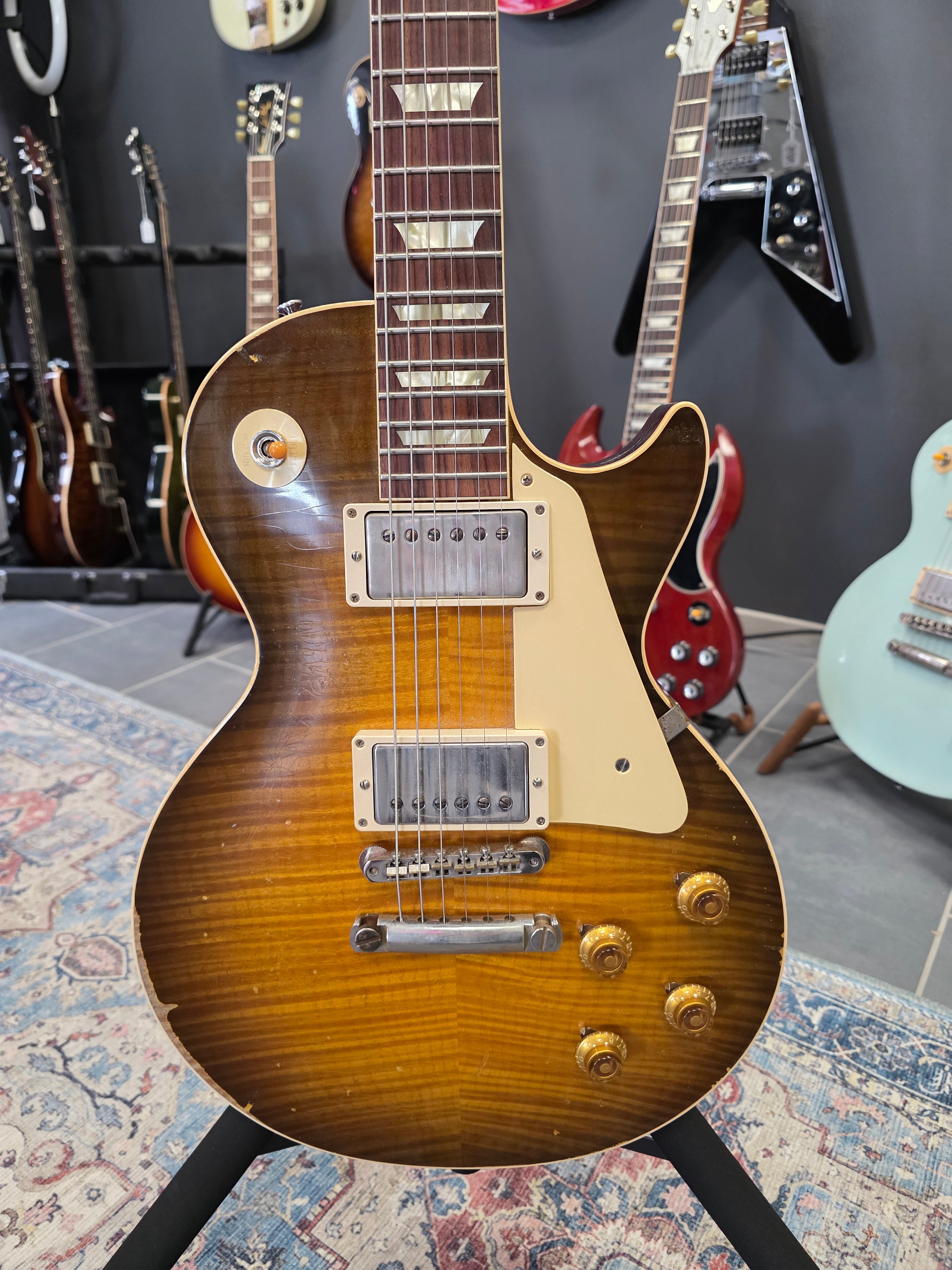 Gibson Custom Shop M2M Les Paul R9 Heavy Aged Dirty Green Lemon Burst 2020
