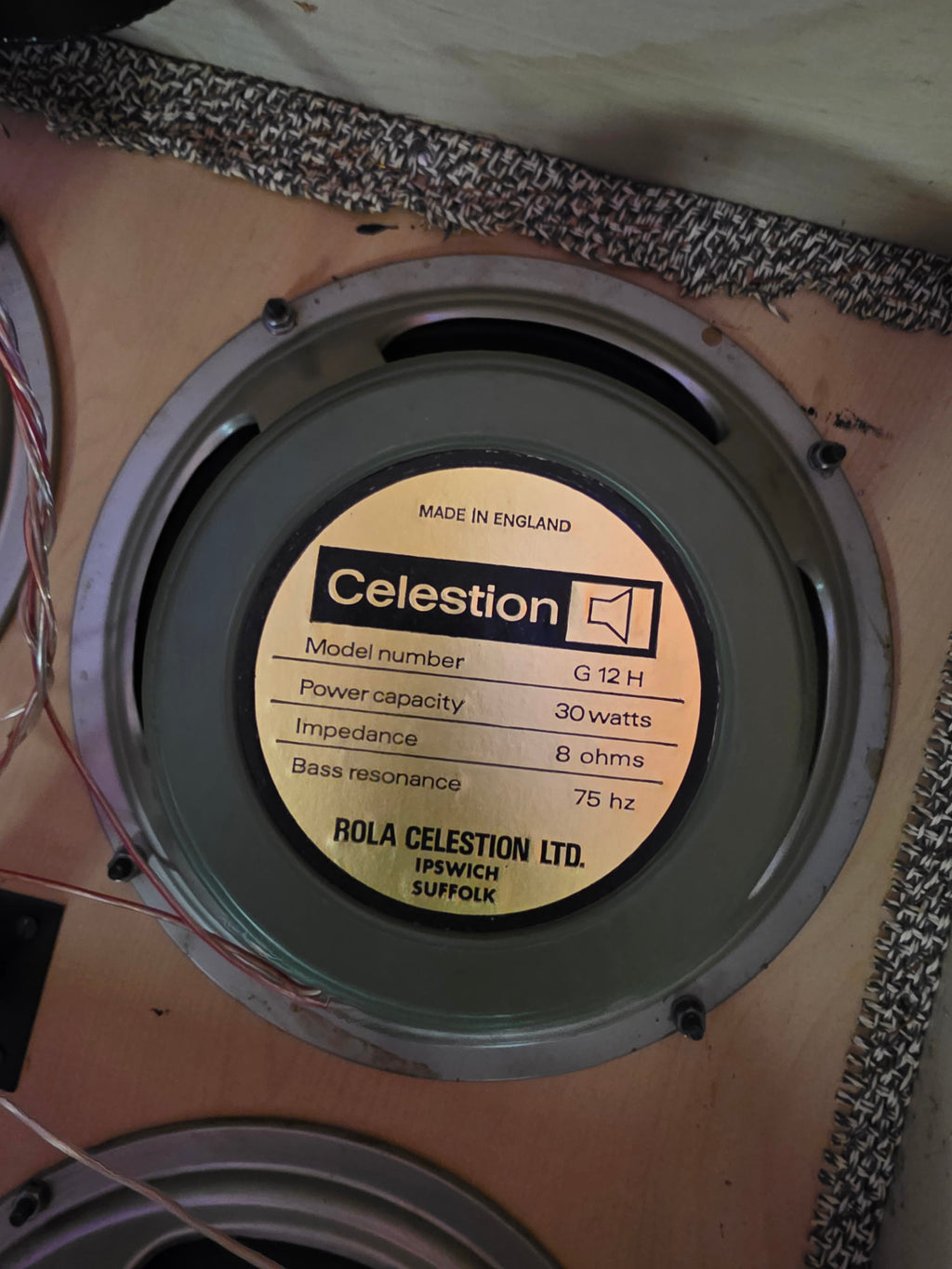 Rewatt 4x12" Cabinet w/ Celestion T1234 1973 Quad