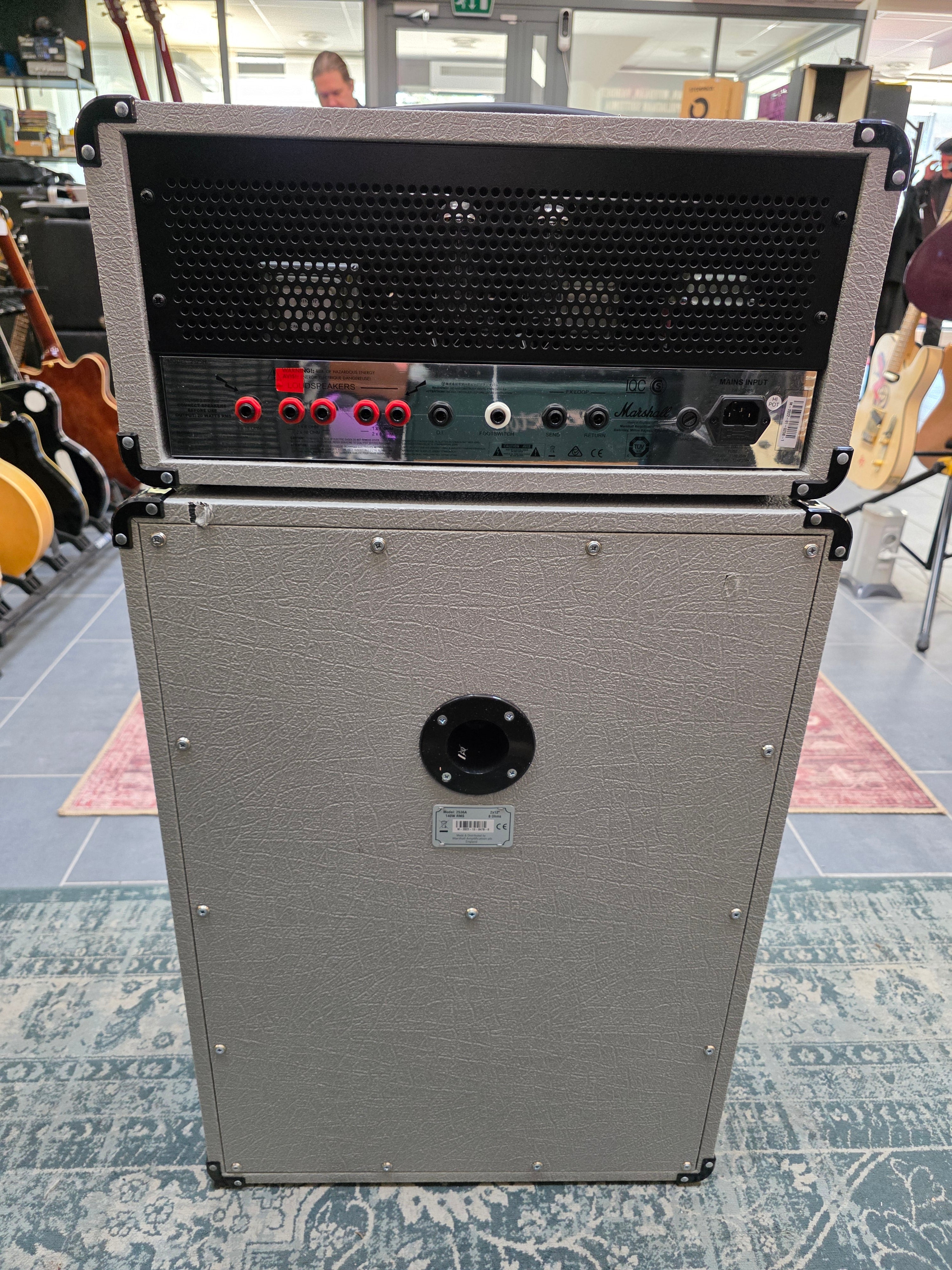 Marshall Studio Jubilee 2525H "Silver Jubilee" 20-Watt Guitar Amp Head w/ Marshall 2536A Silver Jubilee 2x12"