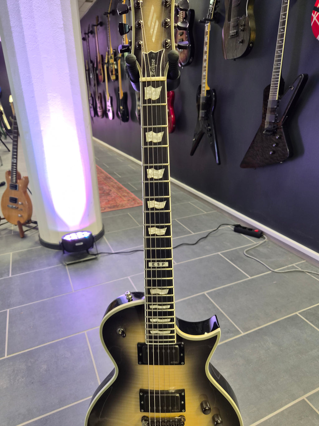 ESP E-II Eclipse Full Thickness Black Natural Burst