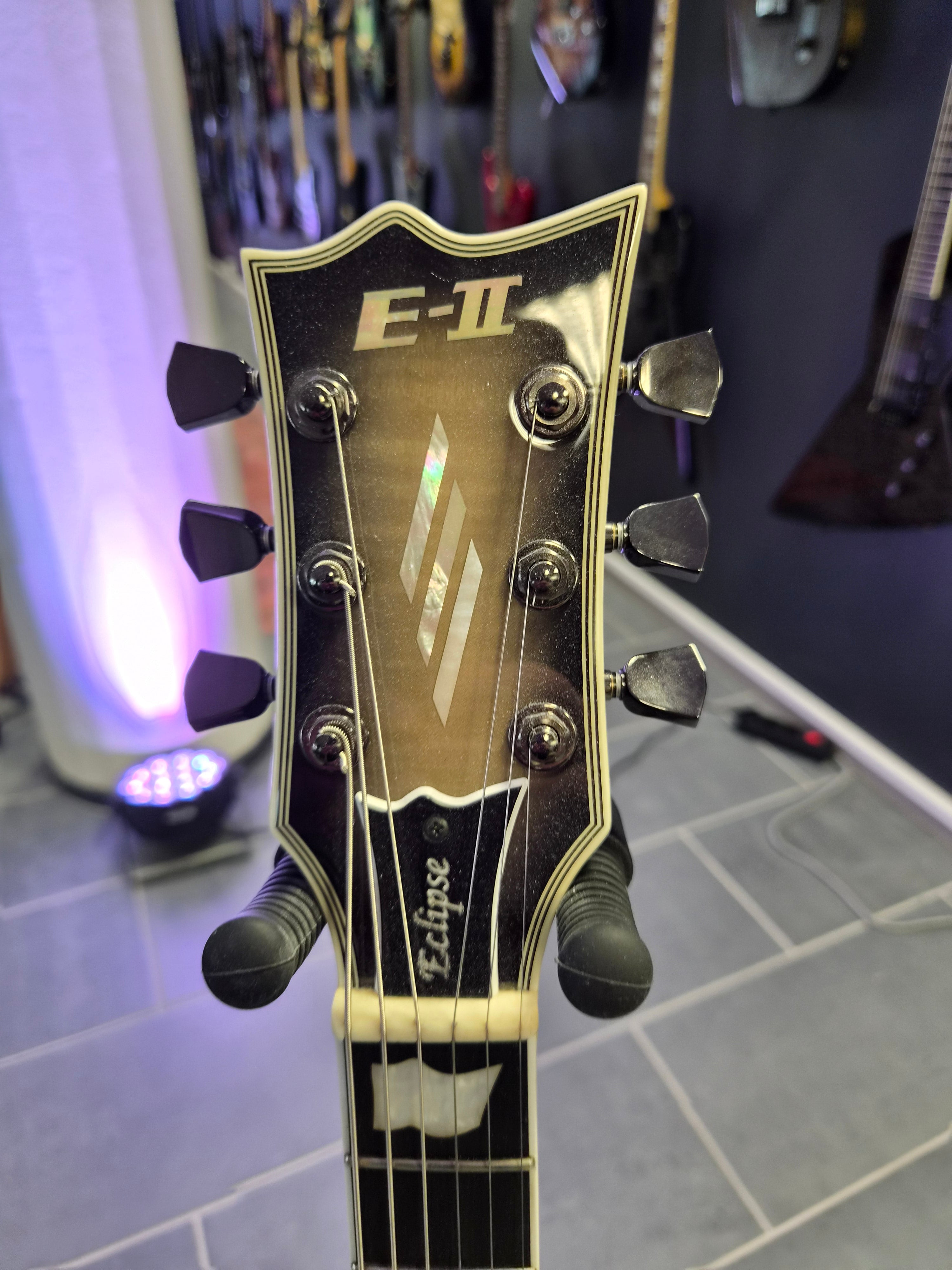 ESP E-II Eclipse Full Thickness Black Natural Burst