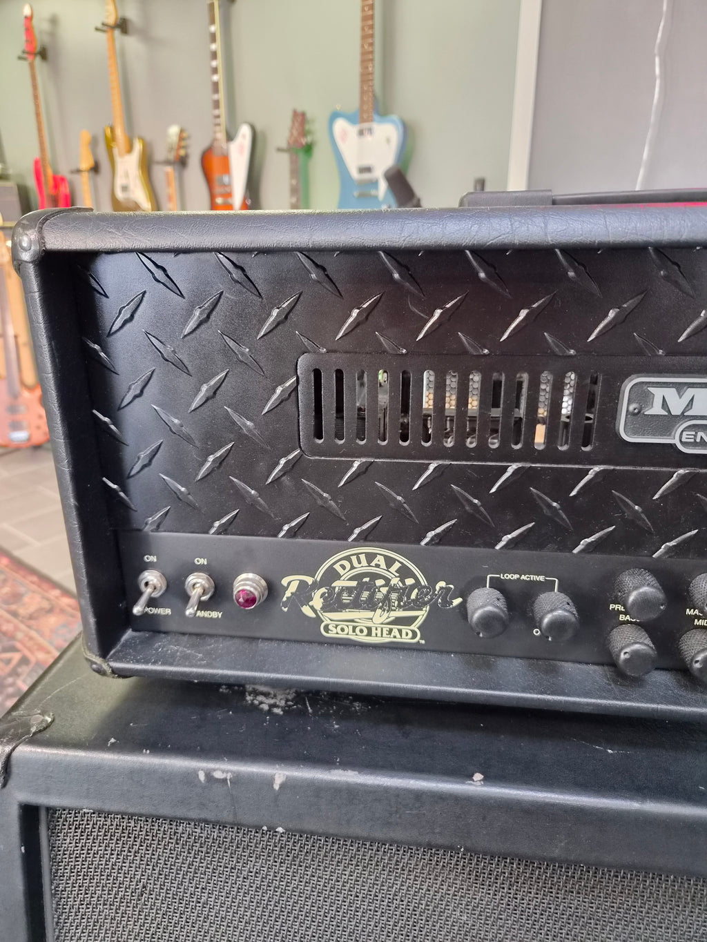 Mesa Boogie Dual Rectifier Solo Head w/ 412 Slant Cabinet 1994 w/ Celestion V30 Ex-Euge Valovirta