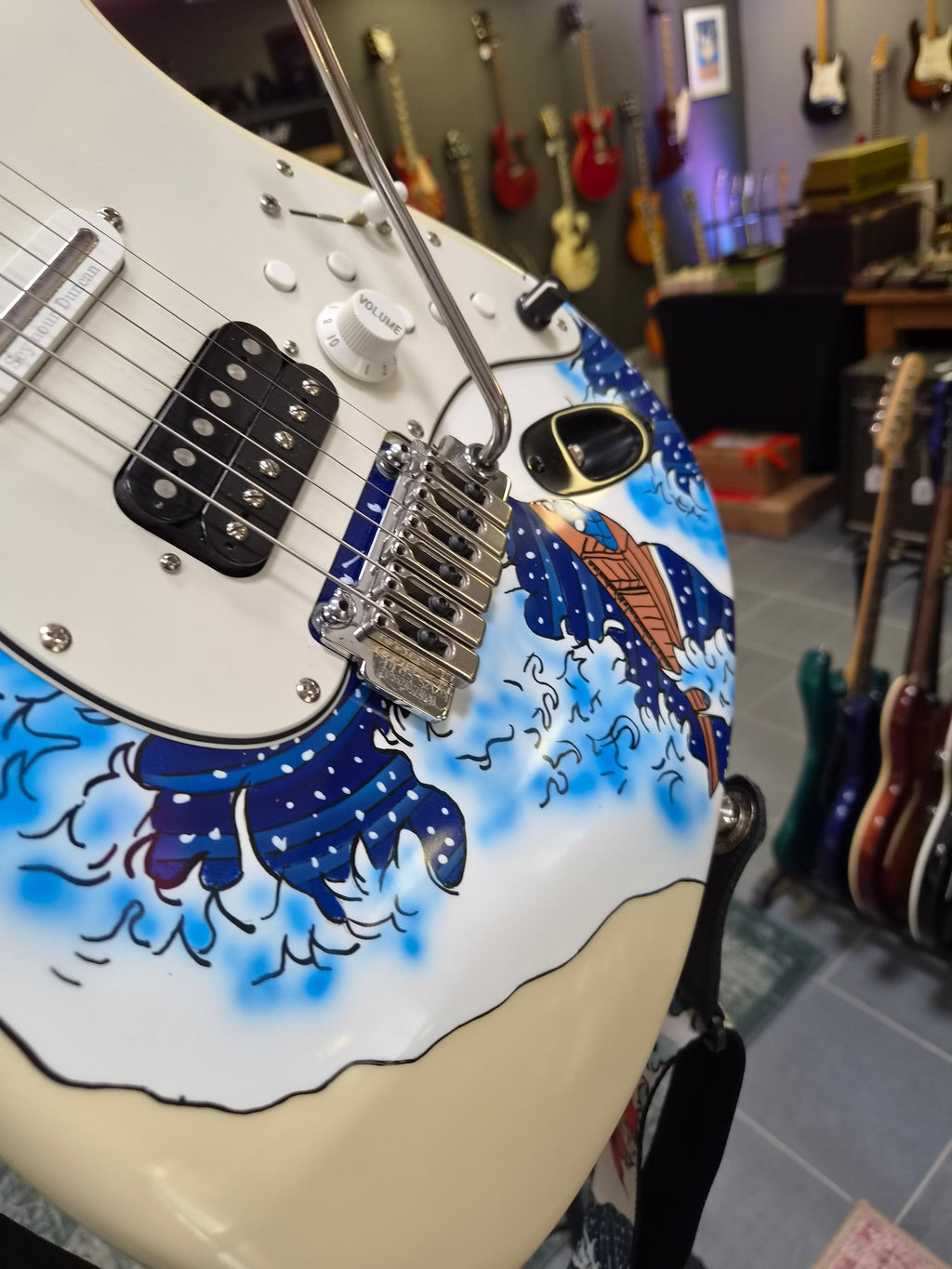 Fender Stratocaster "The Great Wave" w/ Dan Huff Electronics by Guitar Audio Solutions