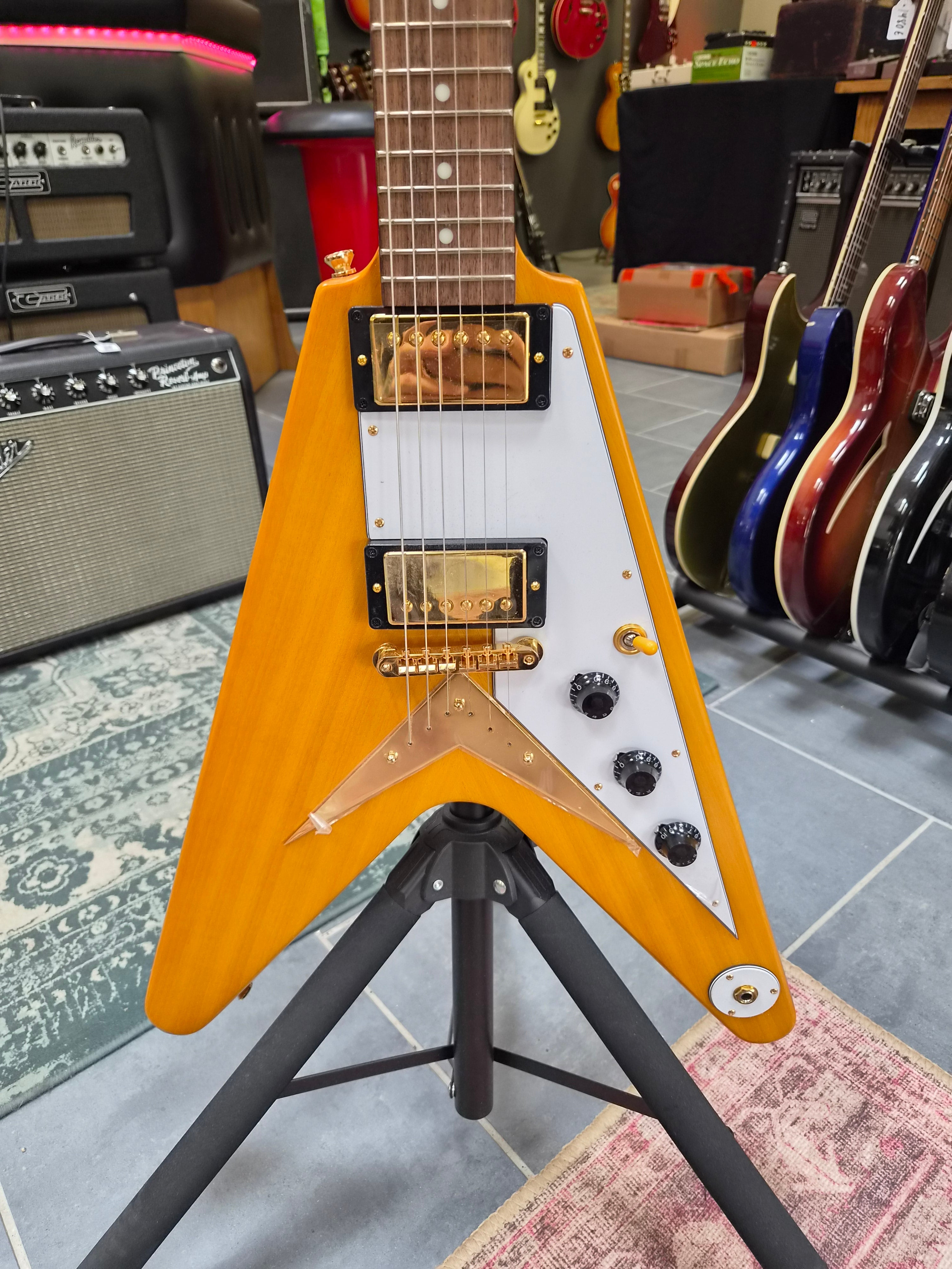 Epiphone Limited Edition '58 Korina Flying V Reissue Aged Natural