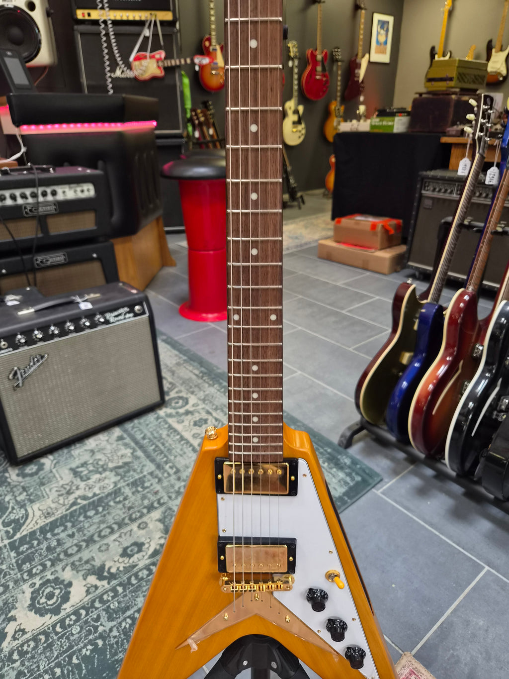 Epiphone Limited Edition '58 Korina Flying V Reissue Aged Natural