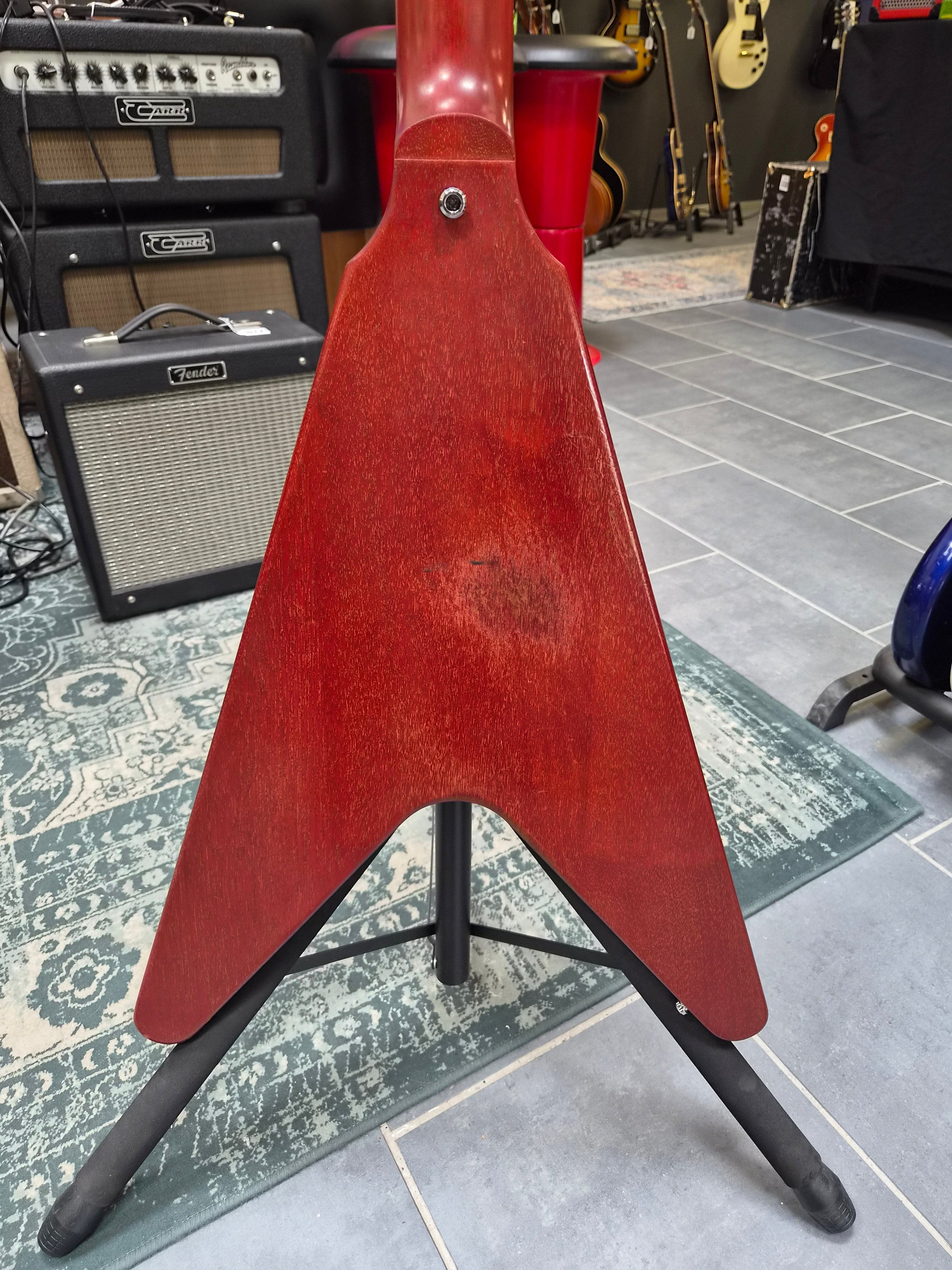 Gibson Flying V Faded Cherry w/ Crescent Moon Inlays 2003