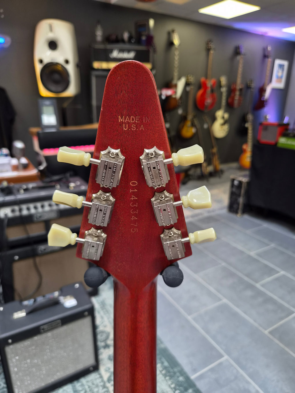 Gibson Flying V Faded Cherry w/ Crescent Moon Inlays 2003