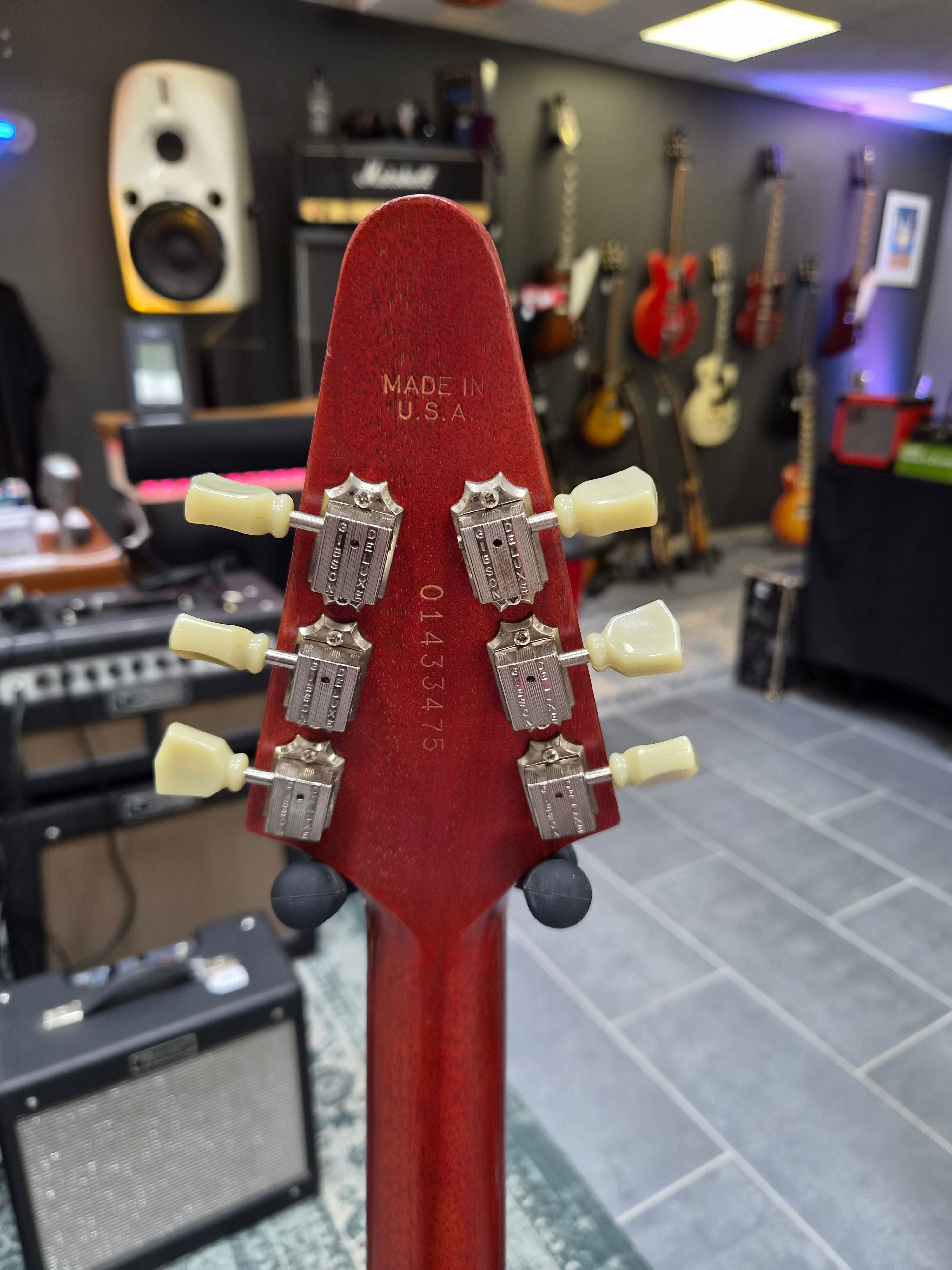 Gibson Flying V Faded Cherry w/ Crescent Moon Inlays 2003