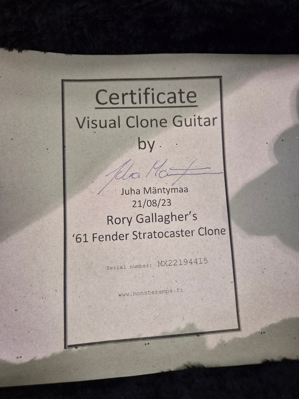 Visual Clone Guitar Rory Gallagher´s ´61 Fender Stratocaster