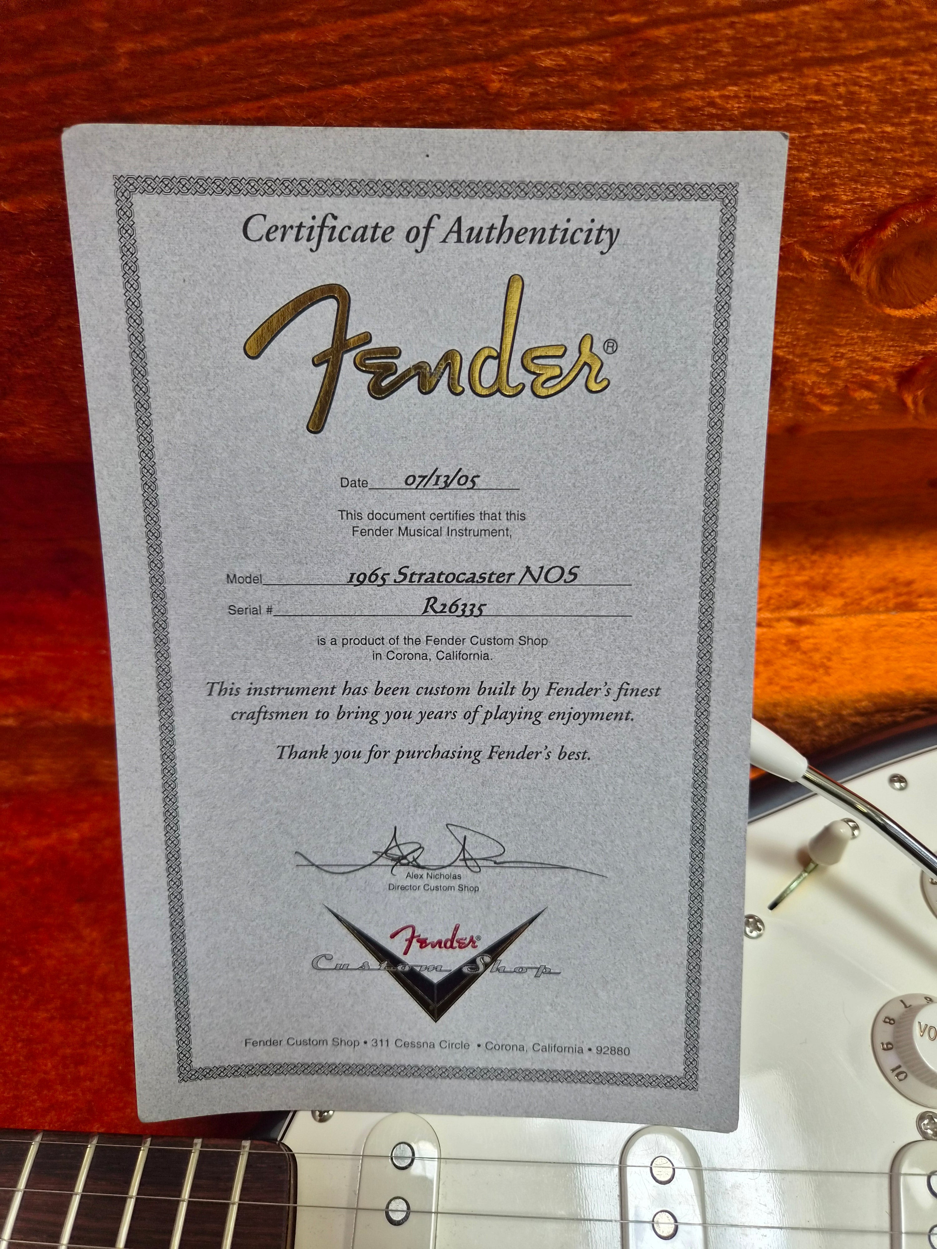 Fender Custom Shop 65 Stratocaster Charcoal Frost Metallic NOS 2005