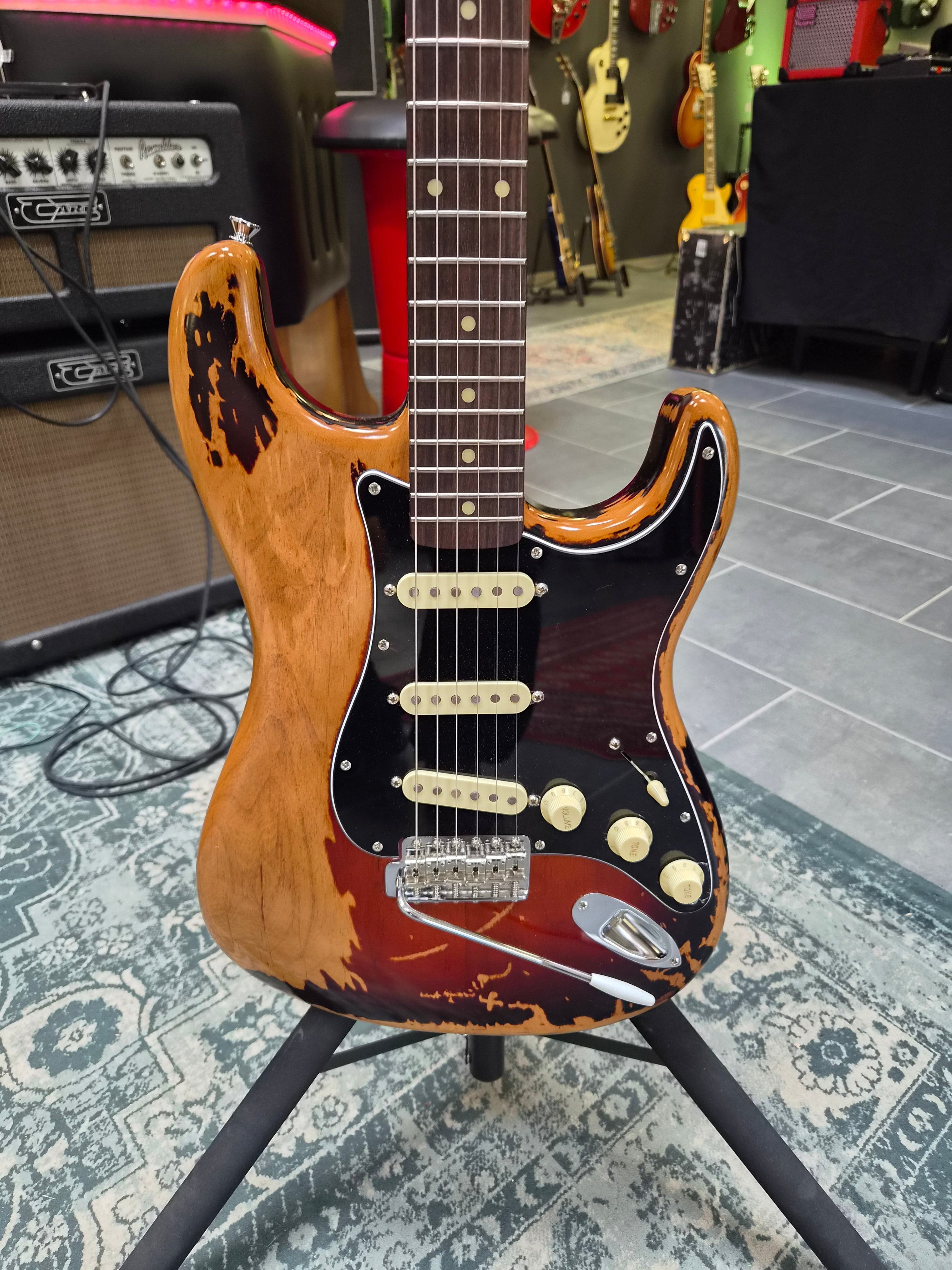 ESP Edwards E-ST Distressed 3 Tone Sunburst