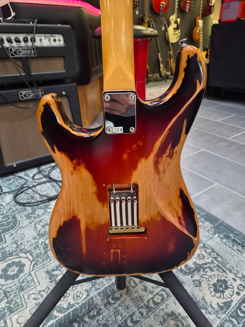 ESP Edwards E-ST Distressed 3 Tone Sunburst