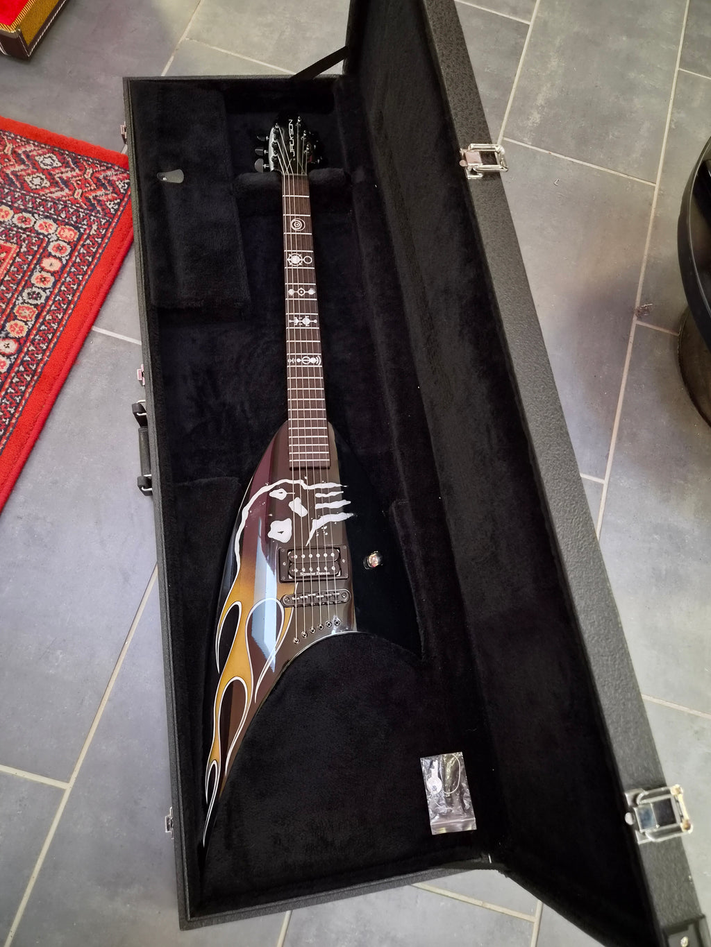 Jackson Roswell Rhoads Pro Black 1990s Handpainted Skull