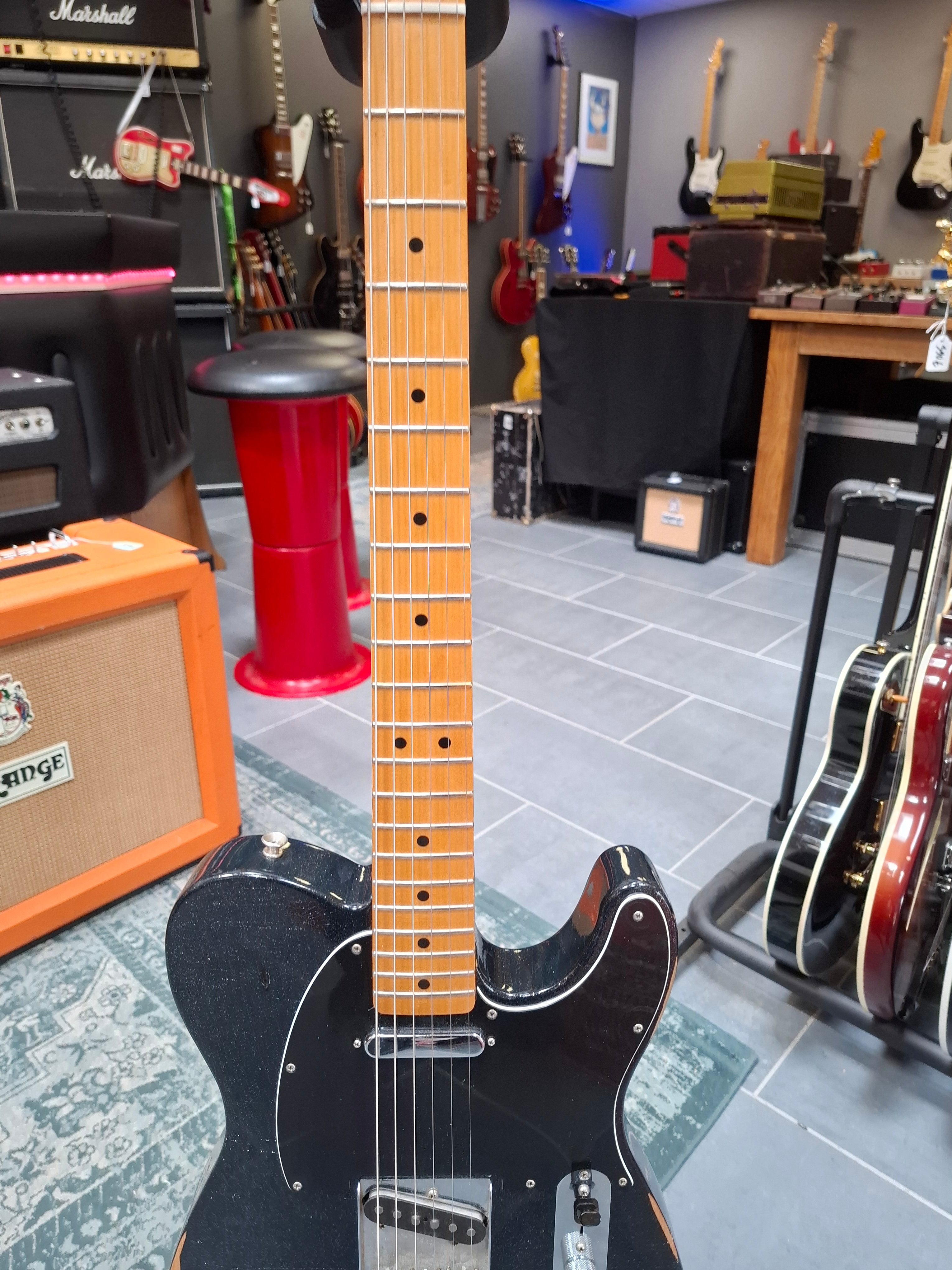 Fender Brad Paisley Esquire Roadworn Black Sparkle Modded