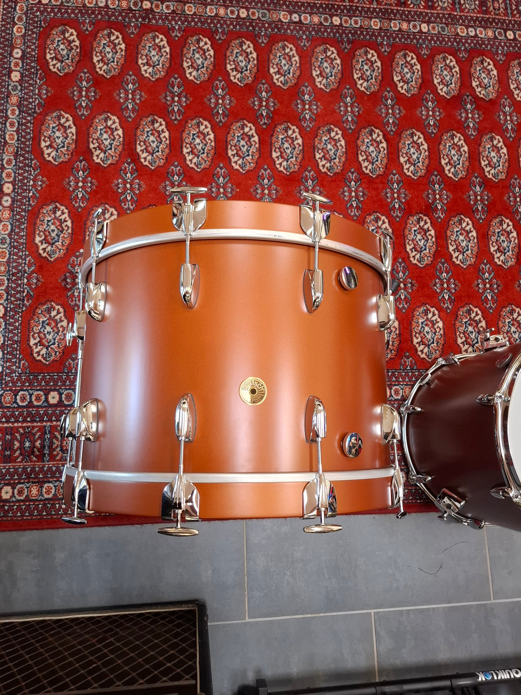 Gretsch USA Broadkaster Satin Copper Mist 22x14", 12x8", 16x16" w/ cases