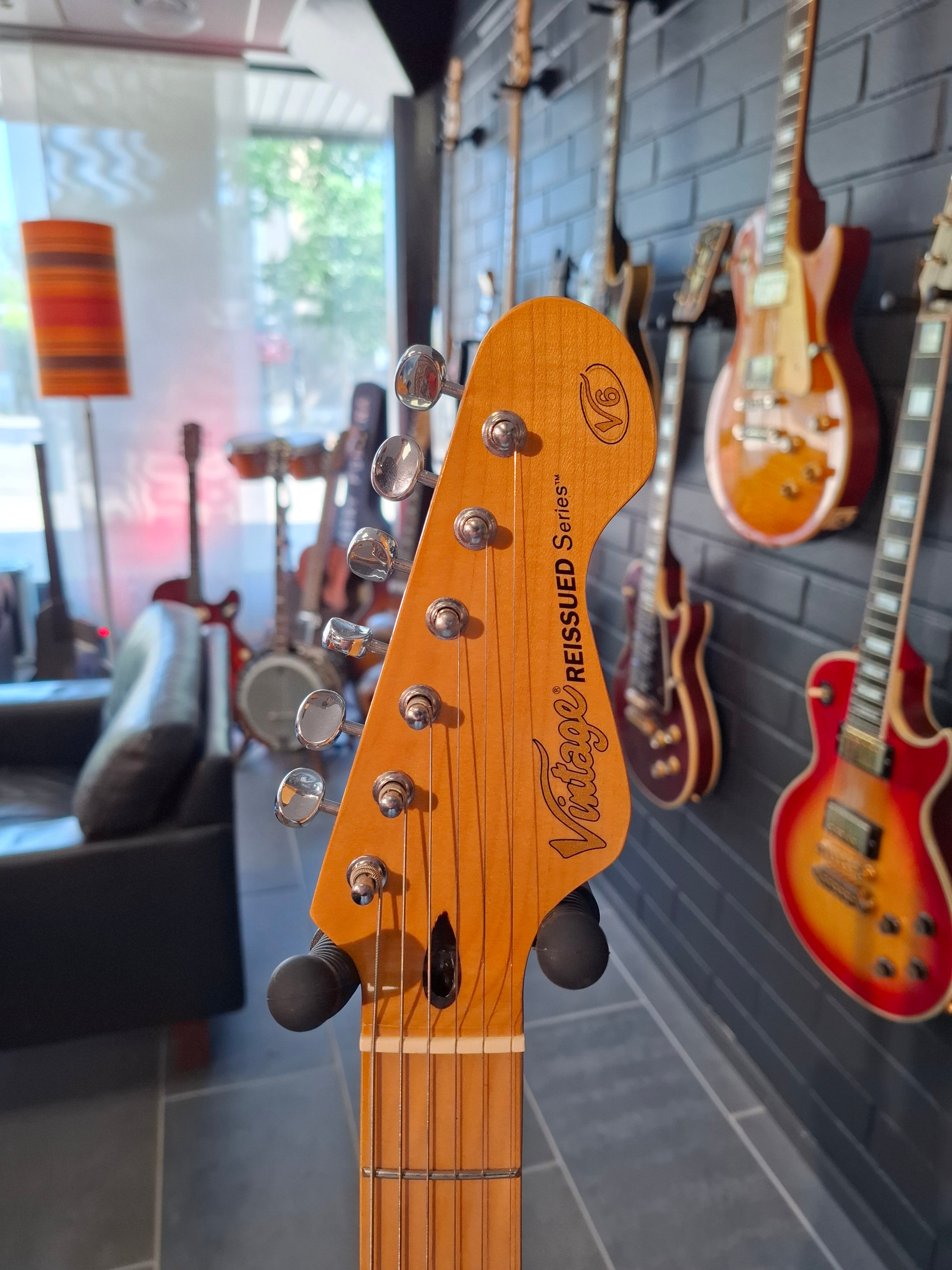 Vintage V6H Reissued Electric Guitar Boulevard Black