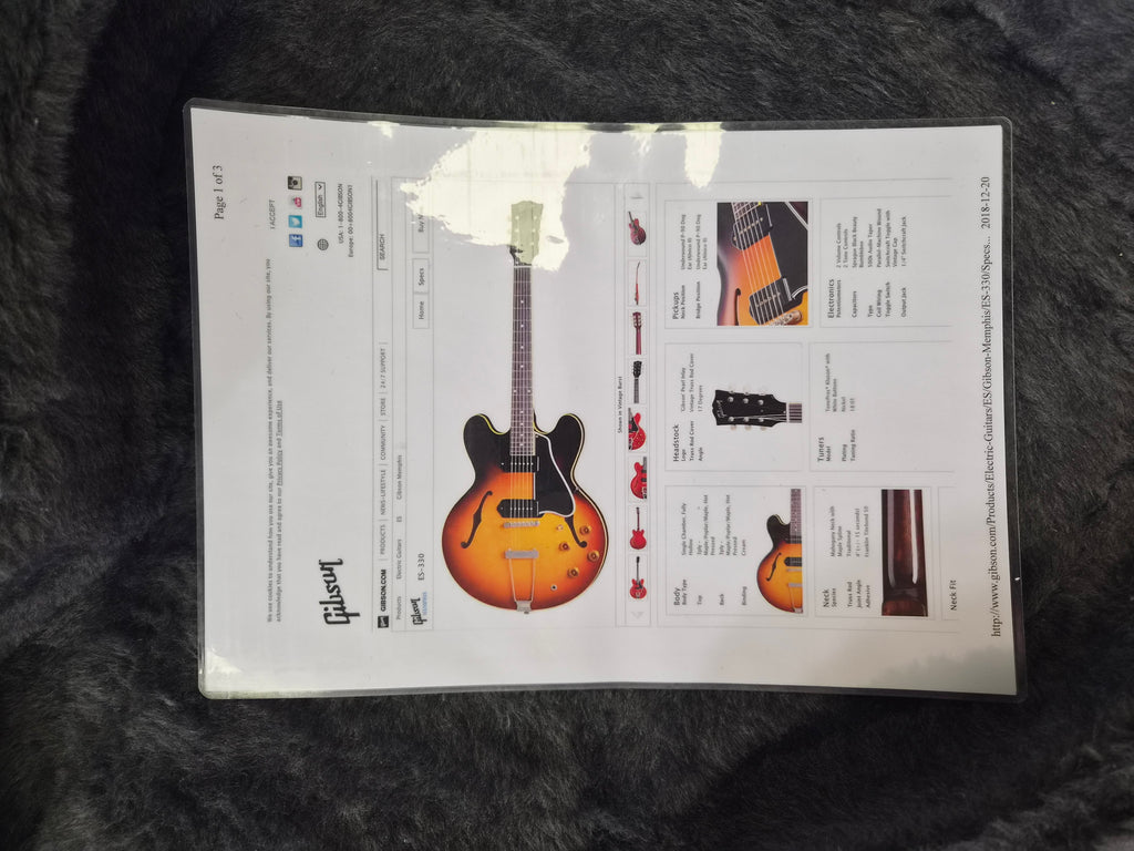Gibson Custom ES-330 59 Reissue 2012 Vintage Sunburst