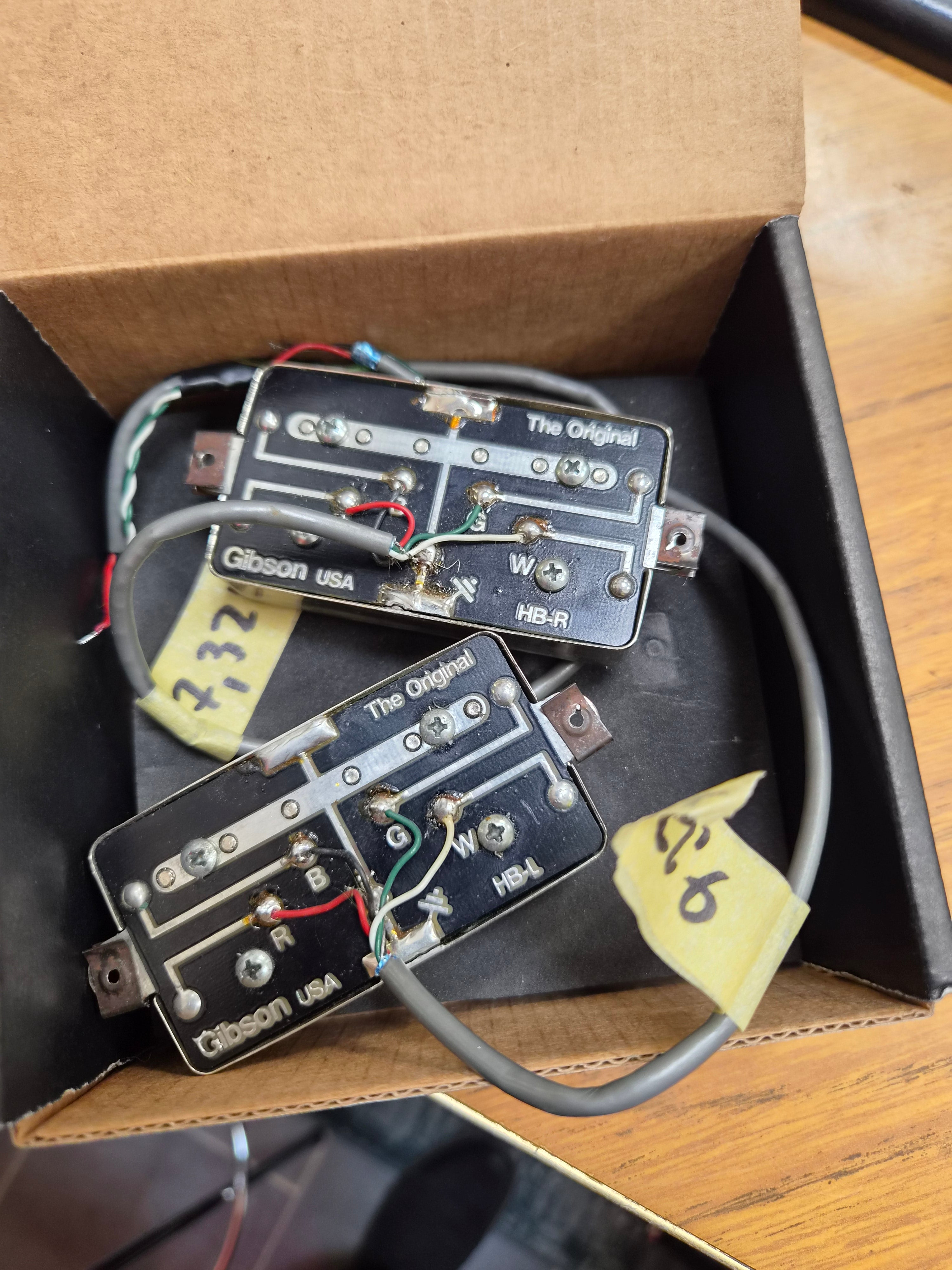 Gibson Bill Lawrence HB-L & HB-R Pickups 4 conductor wiring