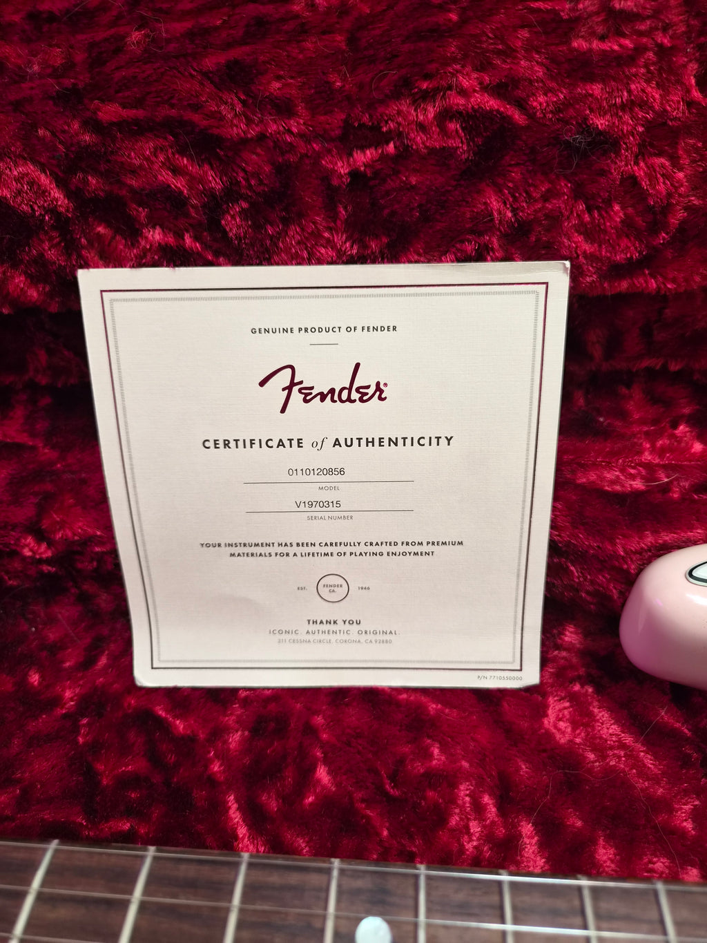Fender American Original 60s Stratocaster 2019 Shell Pink