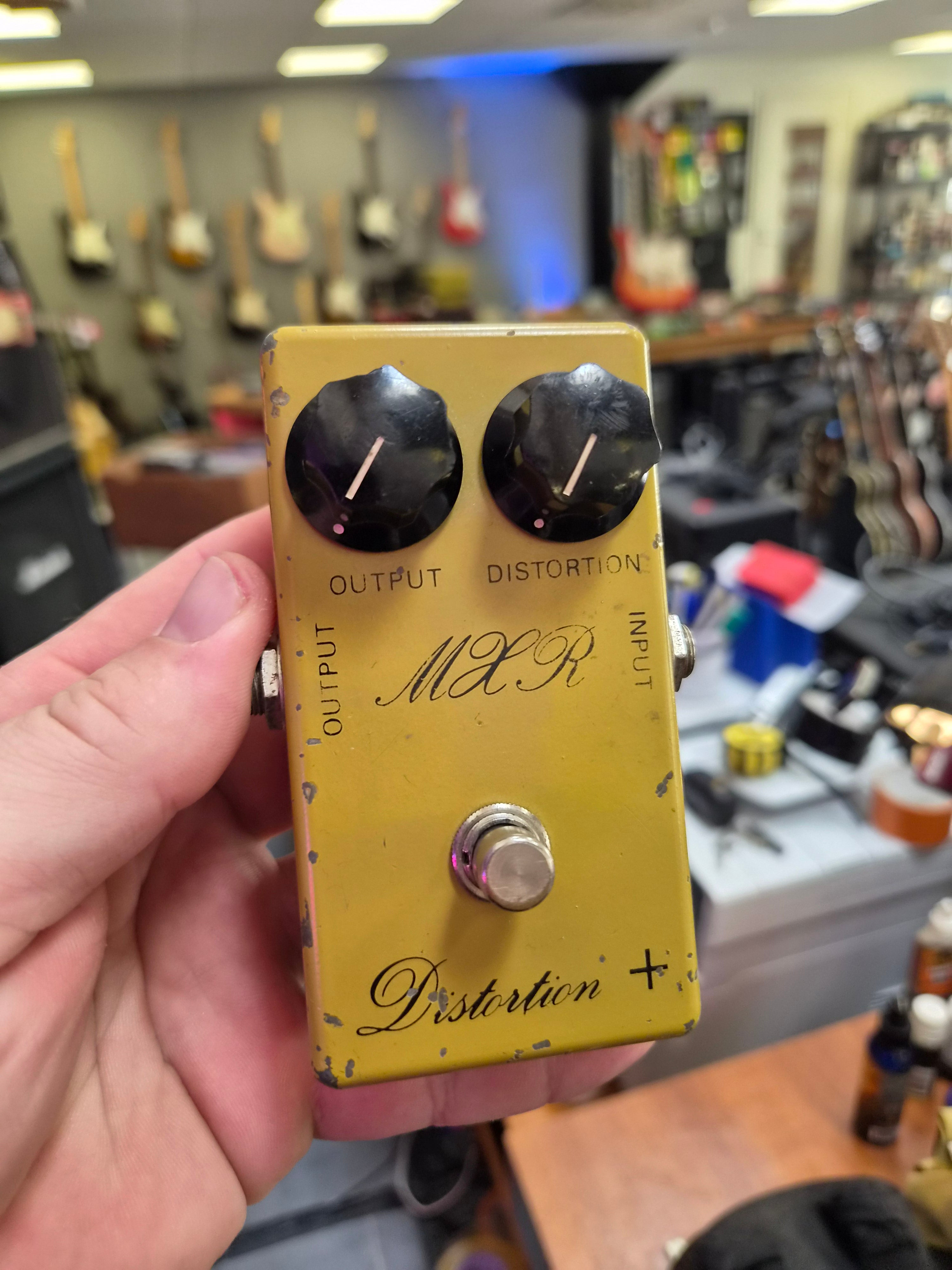 MXR Distortion+ Script Logo 1970s