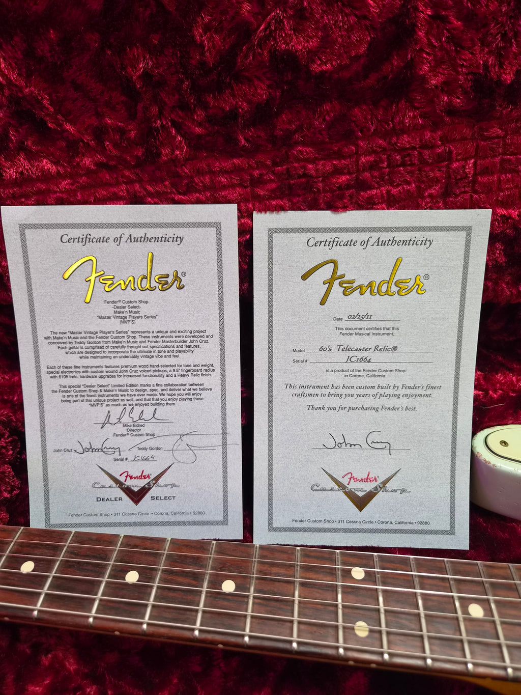 Fender Custom Shop 60´s Telecaster Heavy Relic Masterbuilt John Cruz MVP´s 2011