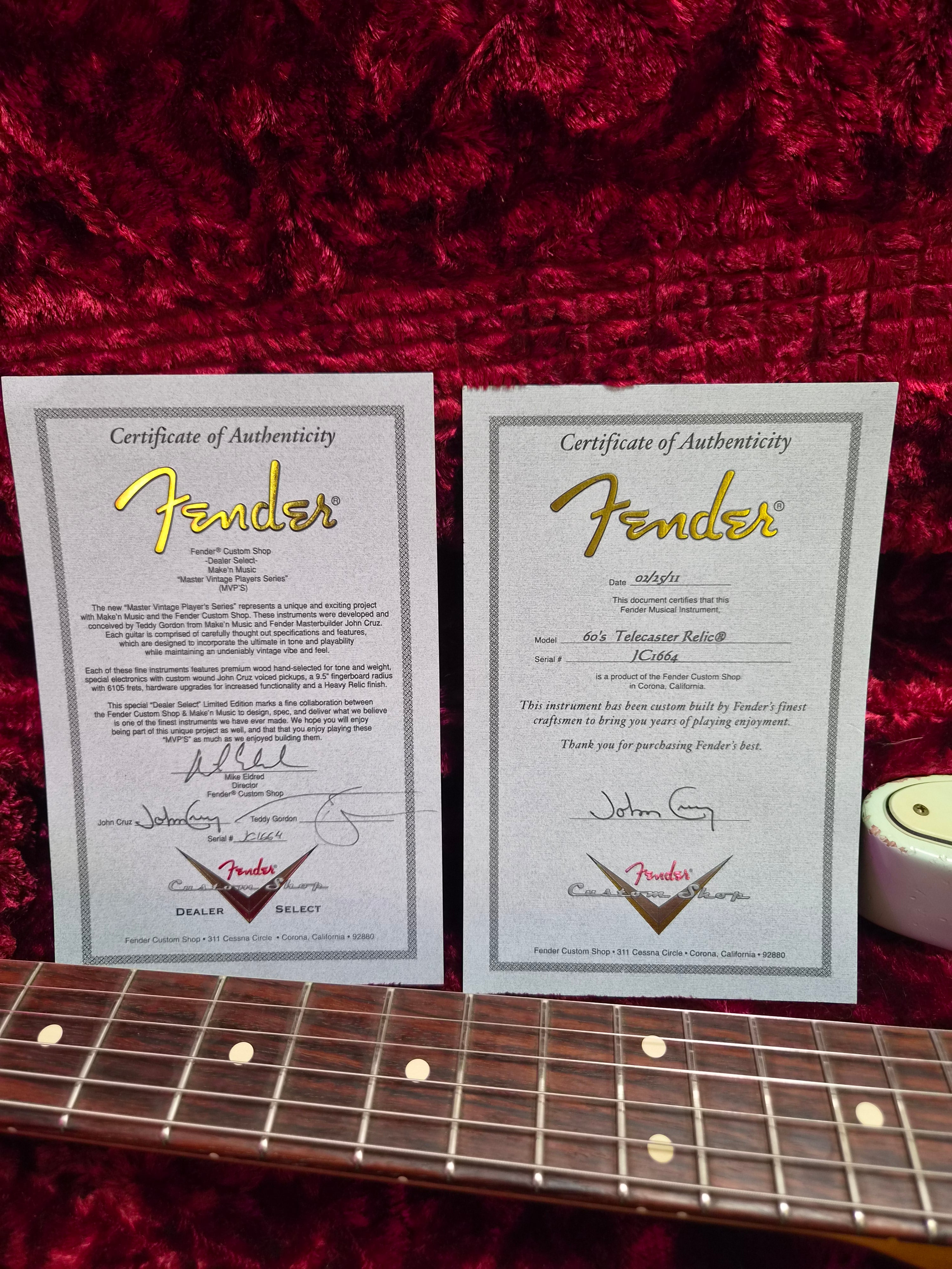 Fender Custom Shop 60´s Telecaster Heavy Relic Masterbuilt John Cruz MVP´s 2011