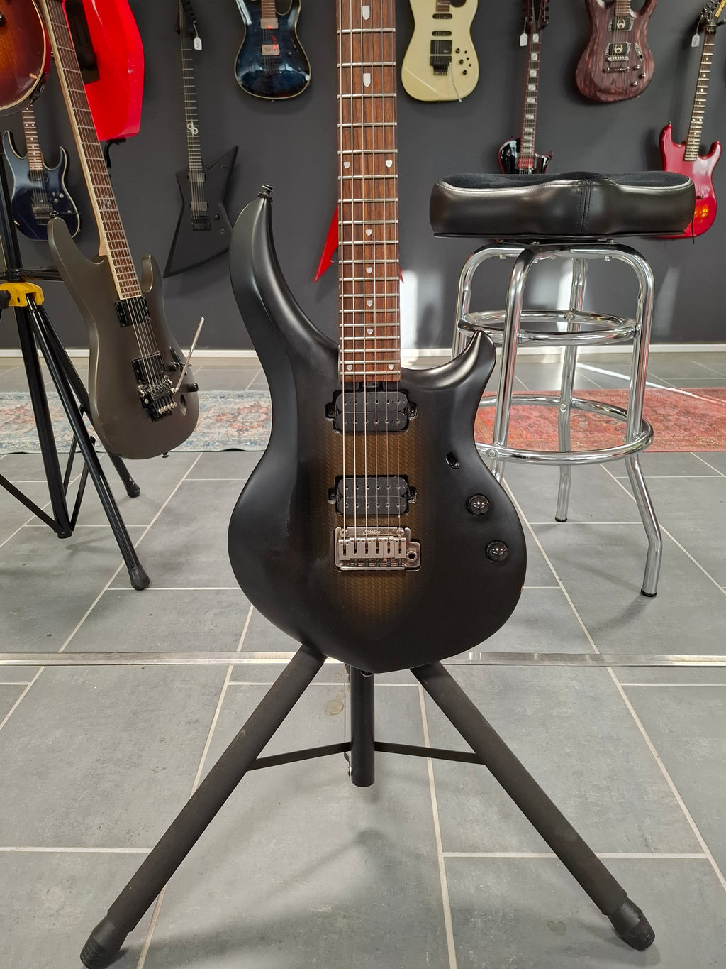 Sterling by Music Man MAJ100 John Petrucci Signature Majesty Stealth Black Made in Korea 2013