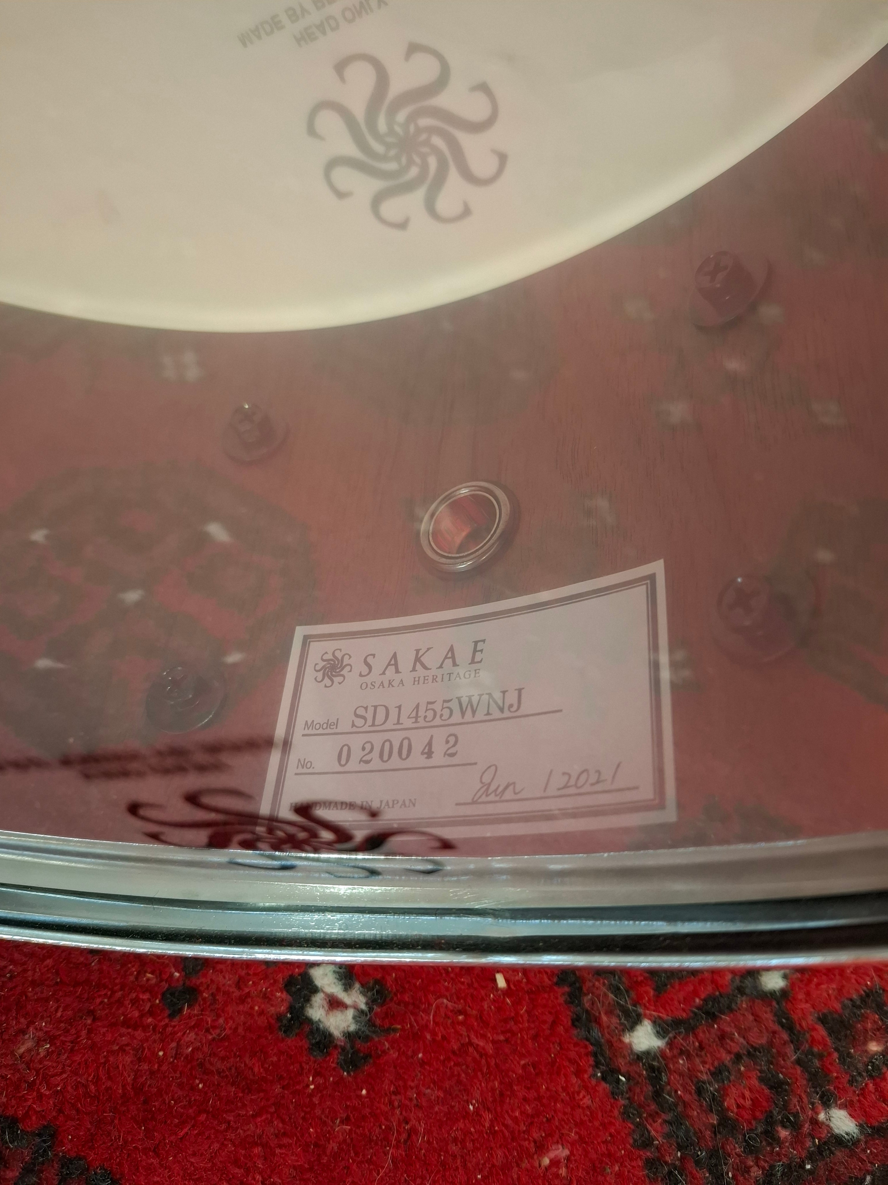 Sakae Walnut SD1455WNJ Snare drum