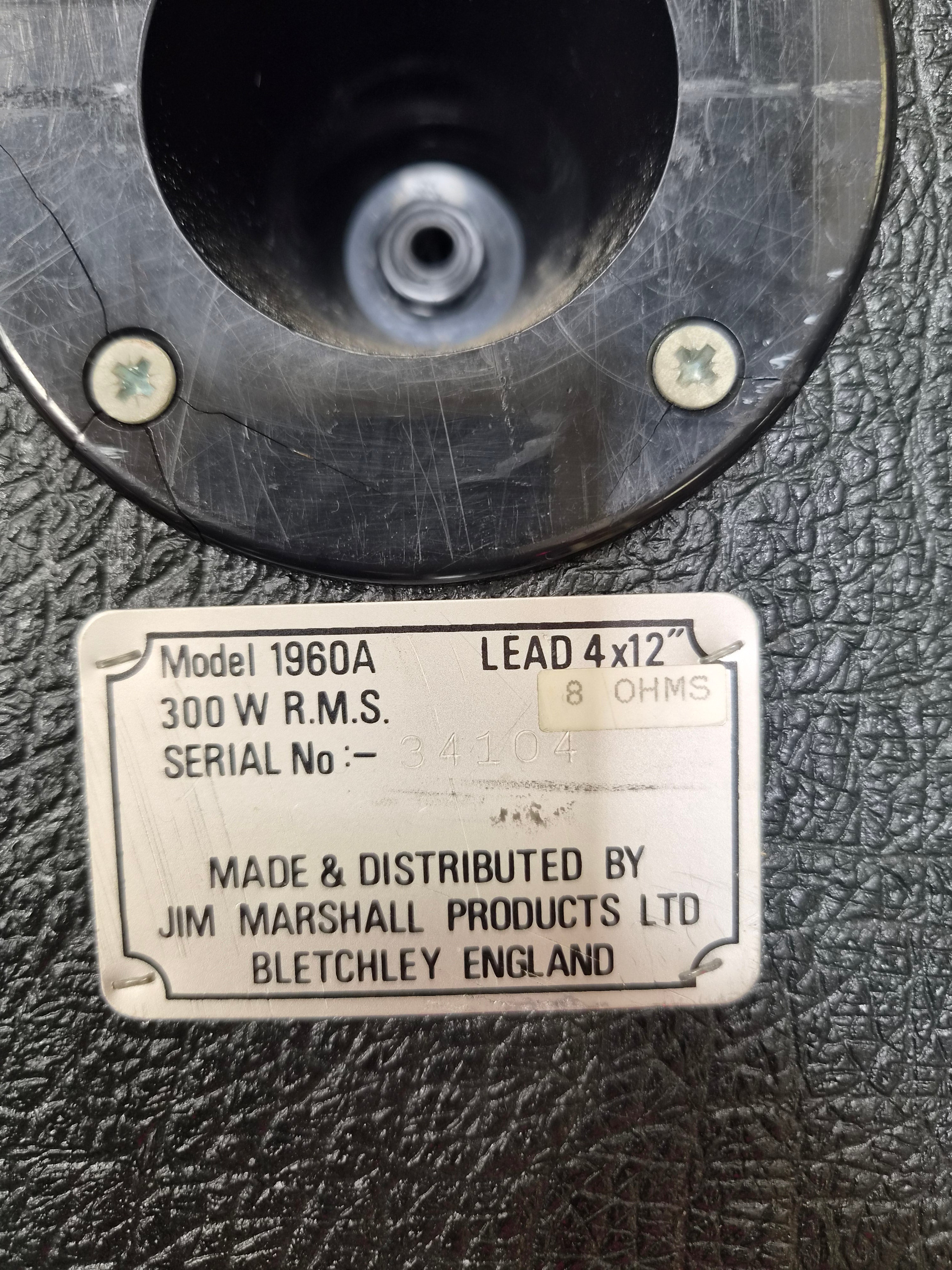 Marshall JCM 800 1960A Cabinet late 1980s