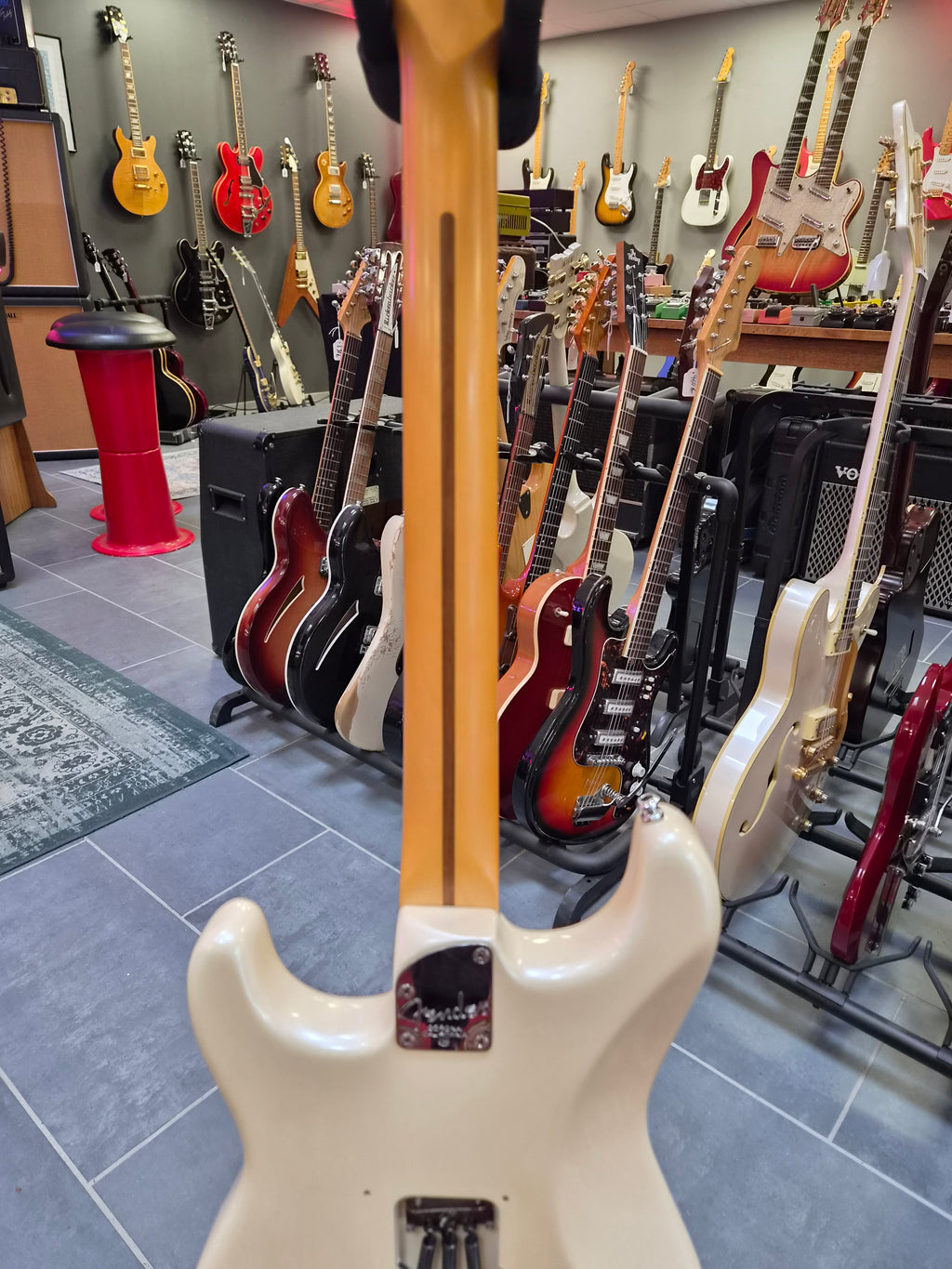 Fender American Deluxe Stratocaster w/ Jeff Beck Olympic Pearl Body and Professional II Neck