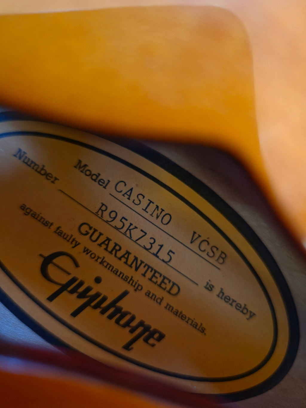 Epiphone Casino Vintage Cherry Sunburst Made in Korea 1995