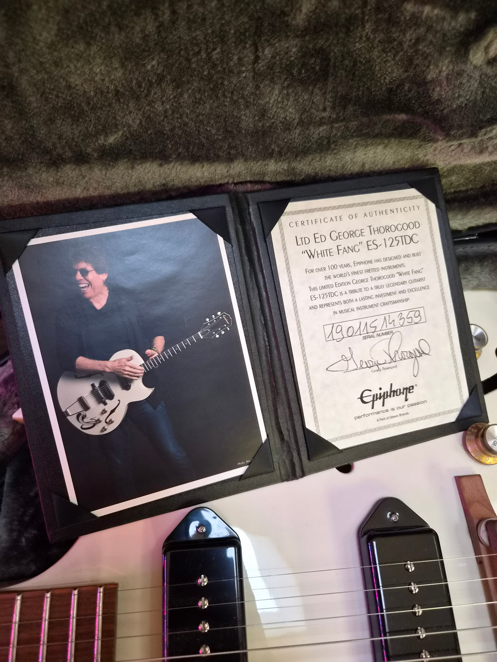 Epiphone White Fang George Thorogood Signature ES-125TDC Outfit