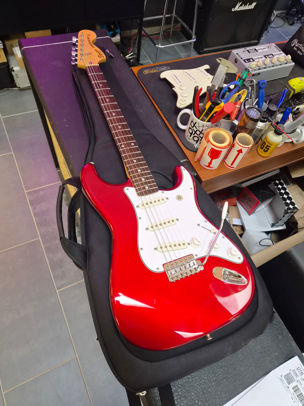Squier JV-series CST-55 Candy Apple Red 1983