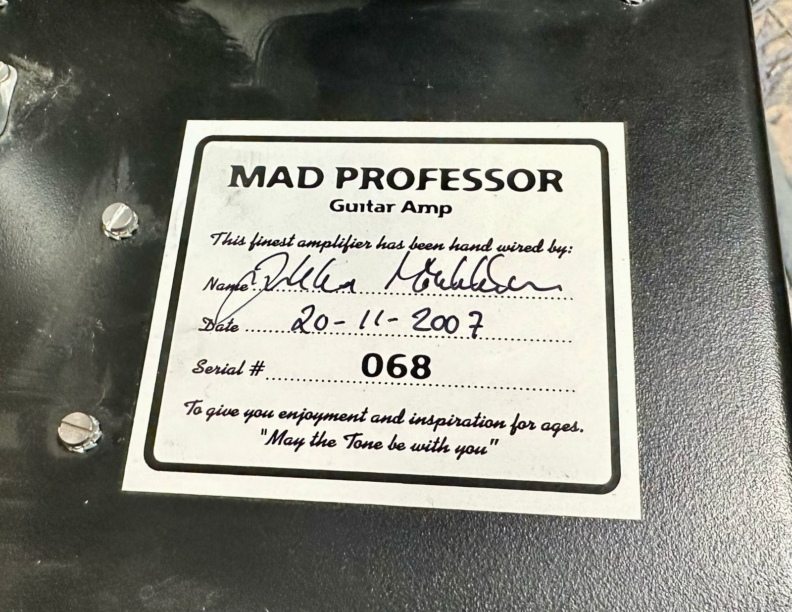 Mad Professor CS40 2007 con gabinete 2x12" Número de serie 068