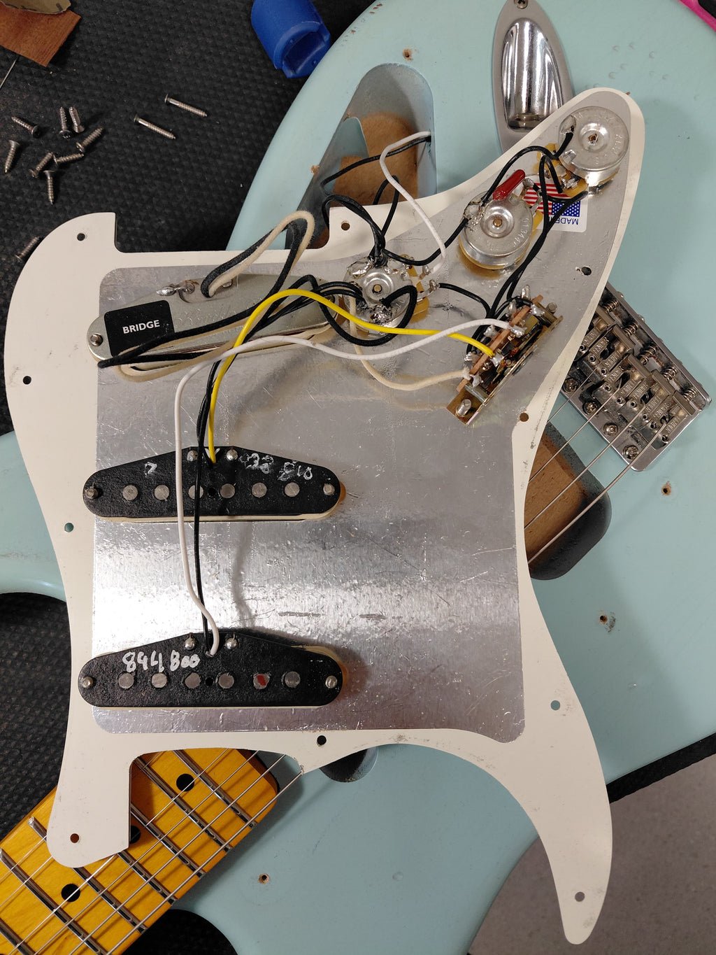 Parstcaster made from Fender Road Worn, Bareknuckle Pickups and No Name Neck