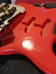 1962 Fender Stratocaster Refinished Fiesta Red (mt)